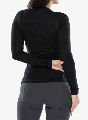 Termoaktivna dukserica Sensor Merino DF Tee L/S - black