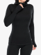 Ženska termoaktivna dukserica Sensor Merino DF Tee L/S Hooded - black