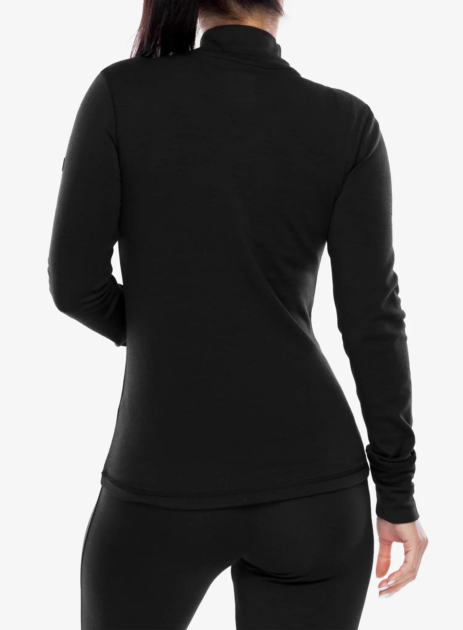 Ženska termoaktivna dukserica Super.natural B Hot Turtleneck - jet black