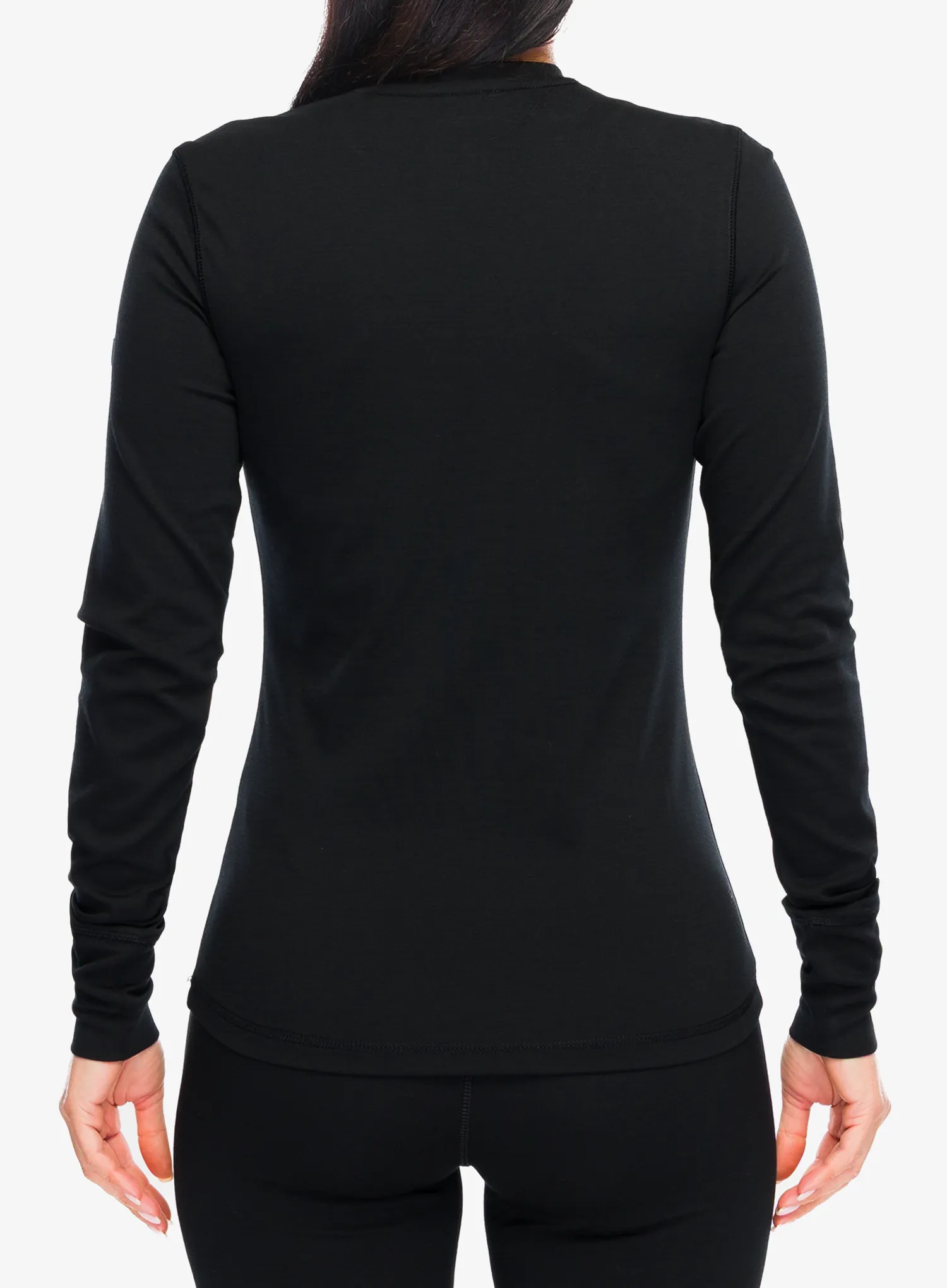 Ženska termoaktivna dukserica Super.natural Lux Base LS - jet black