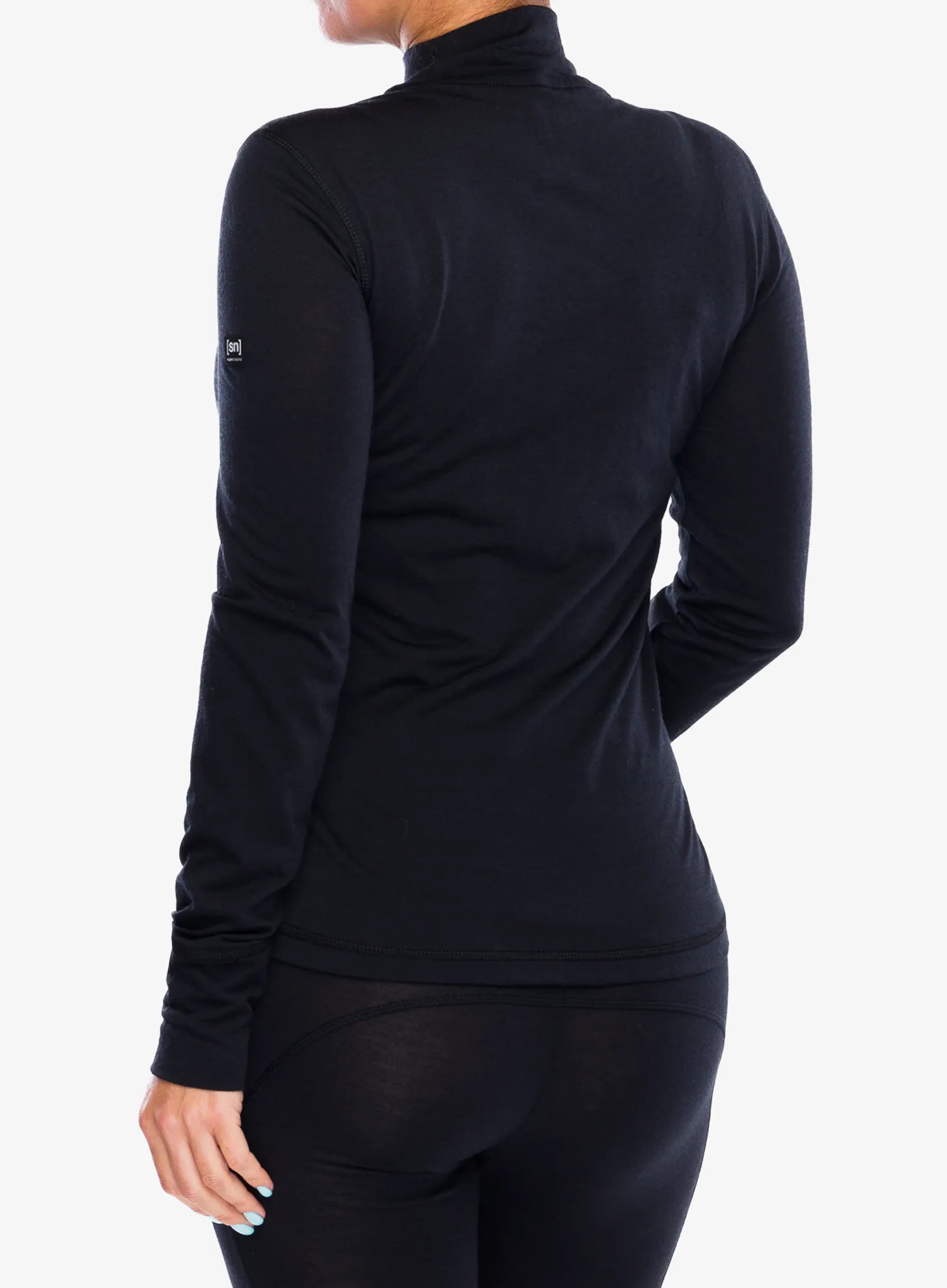 Ženska termoaktivna dukserica Super.natural Tundra175 Turtleneck - jet black