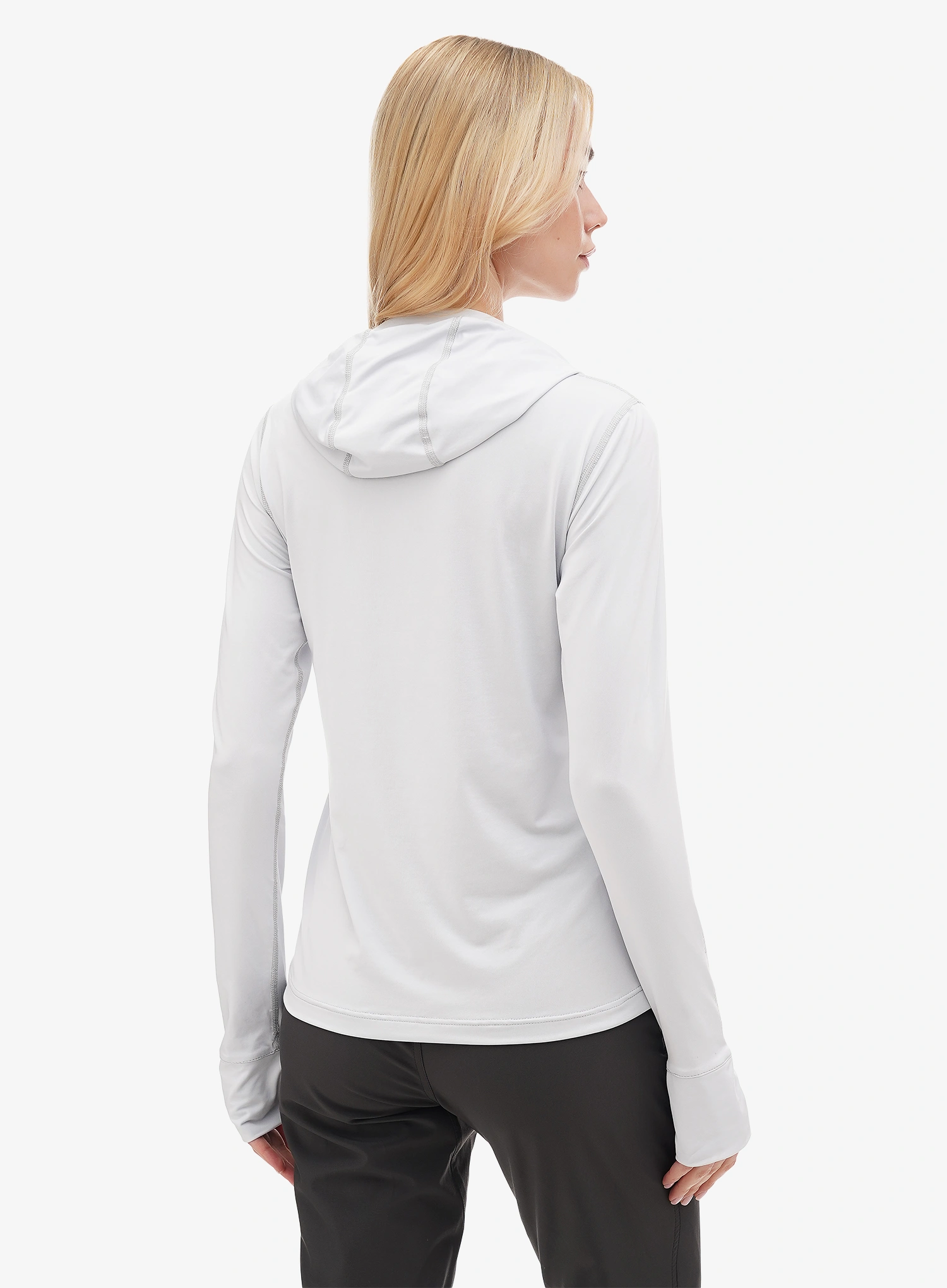 Ženska termoaktivna dukserica Turbat Hike Lite LS Hood Thermo T-Shirt - glacier gray