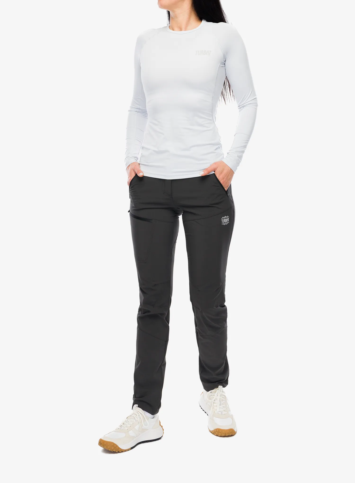 Ženska termoaktivna dukserica Turbat Hike Lite LS Thermo T-Shirt - glacier gray