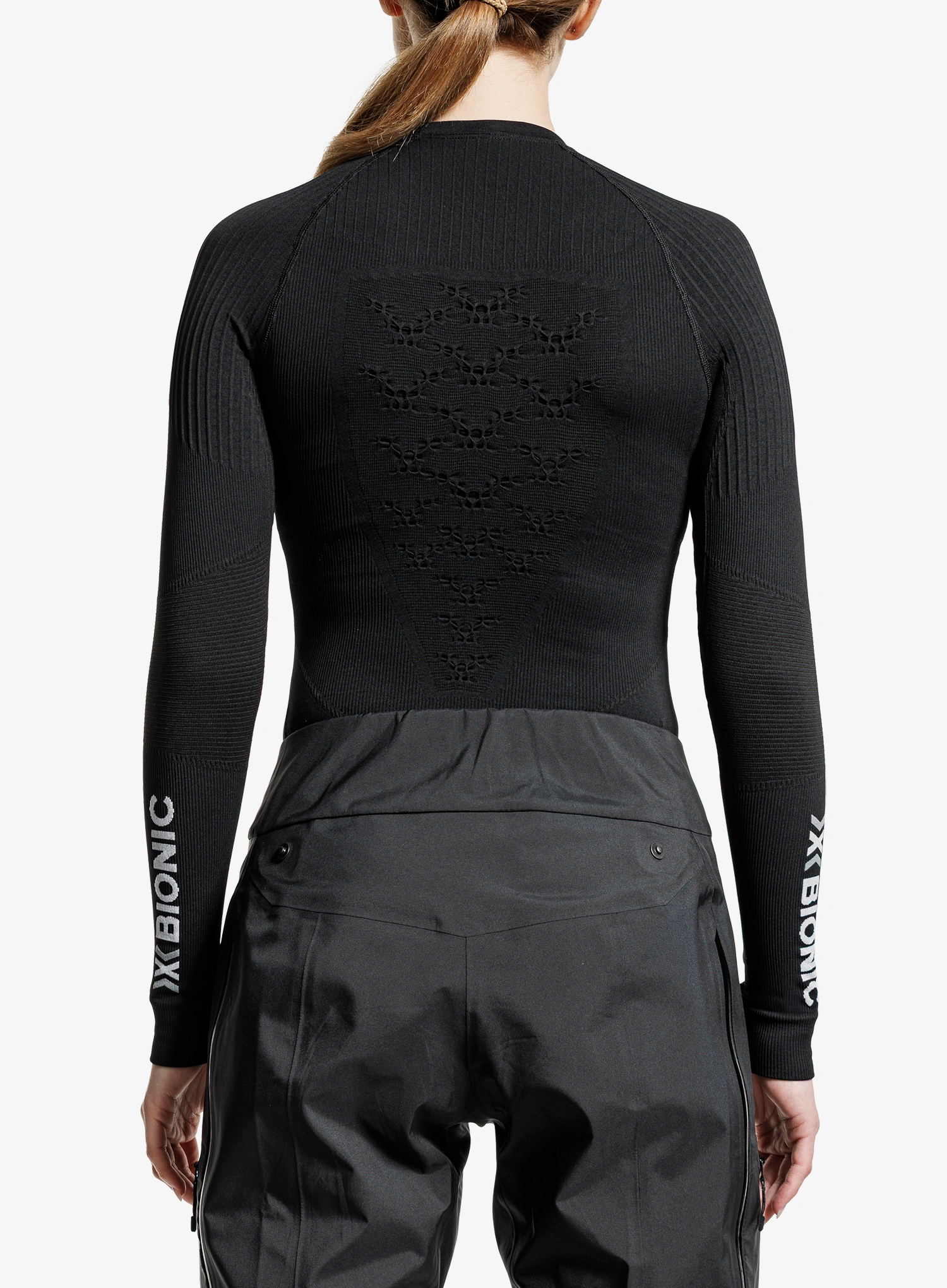 Ženska termoaktivna dukserica X-Bionic Energy Accumulator 4.0 Shirt - opal black/arctic wht