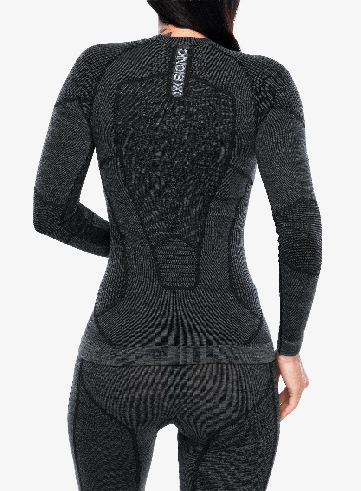 Ženska termoaktivna dukserica X-Bionic Symbio Merino Shirt LS - rhino grey