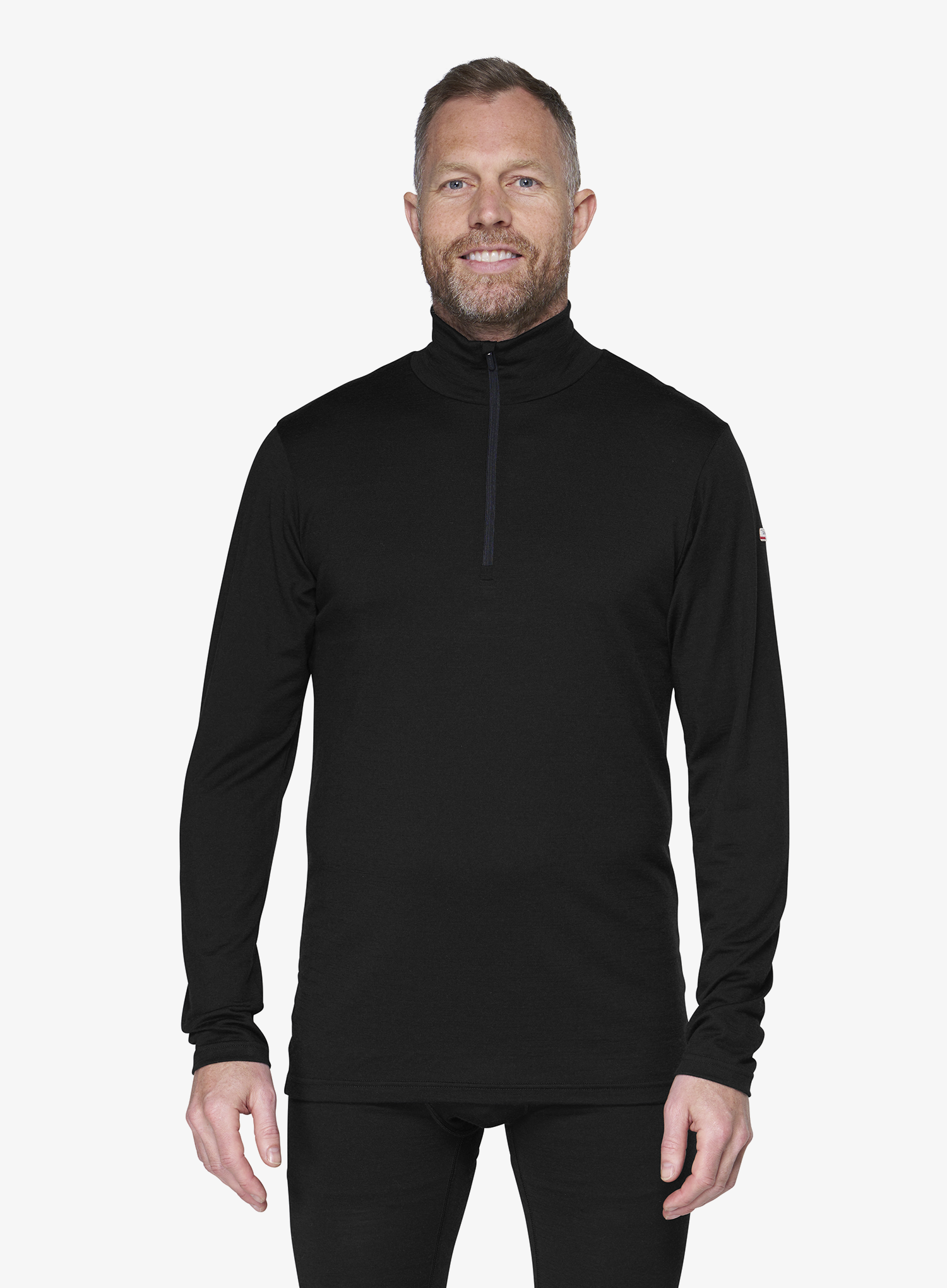Termoaktivna dukserica Devold Breeze Plus Merino 200 Zip Neck - black