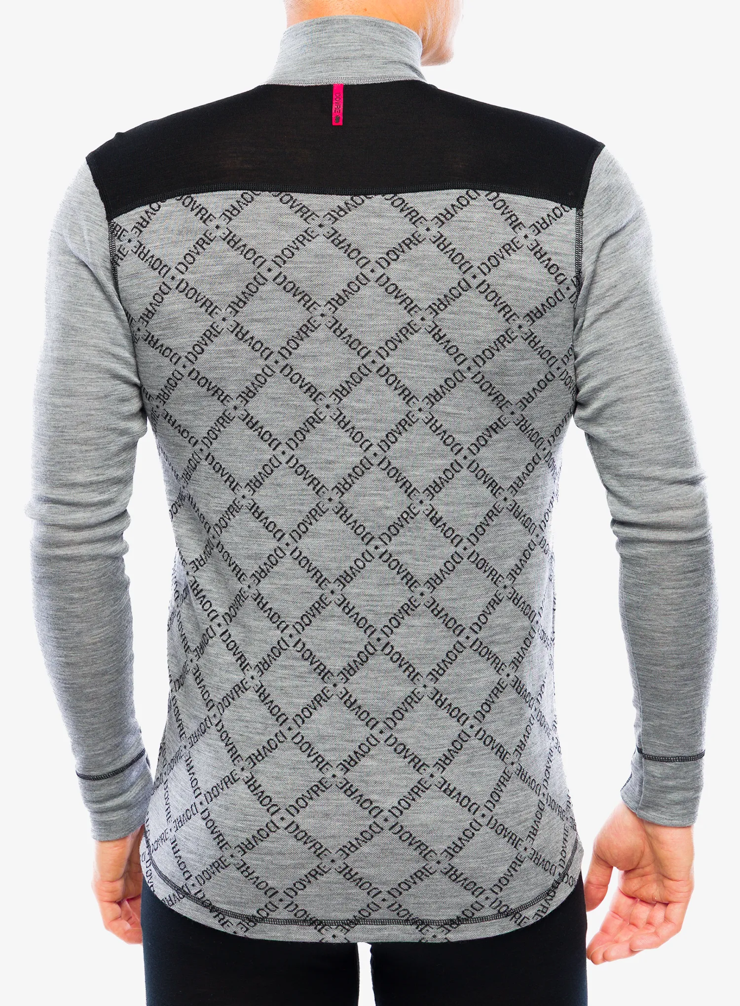 Termoaktivna dukserica Dovre 100% Merino Wool Half Zip - grey