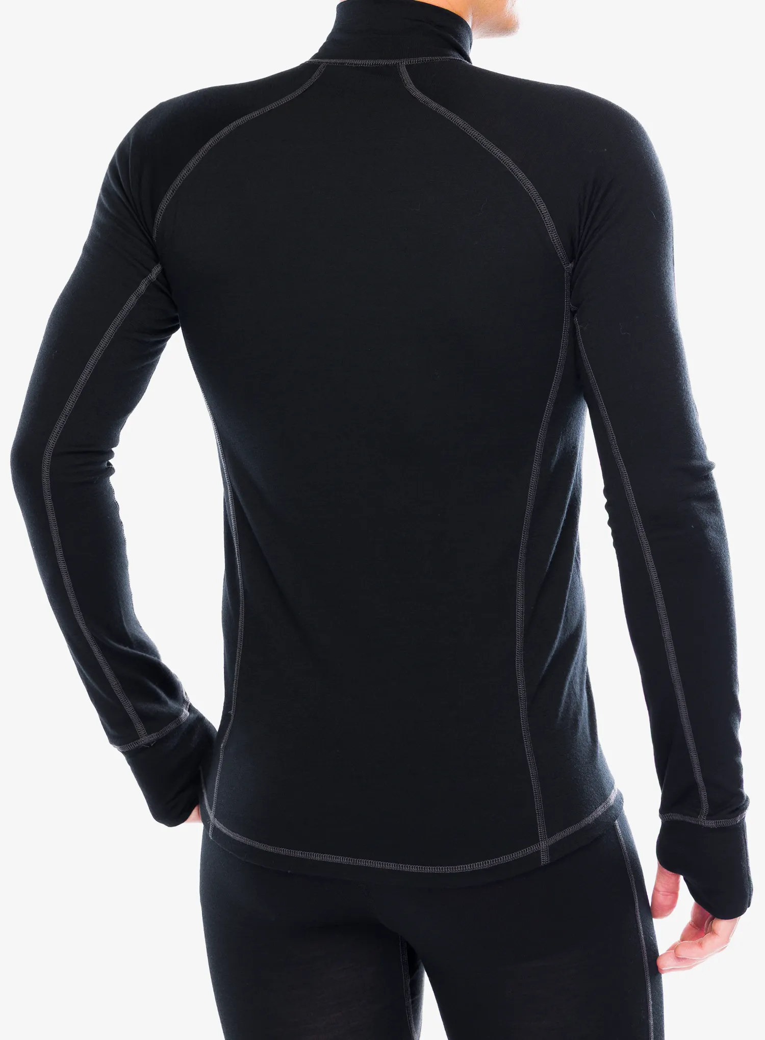 Termoaktivna dukserica Dovre Wool Zip Active - black