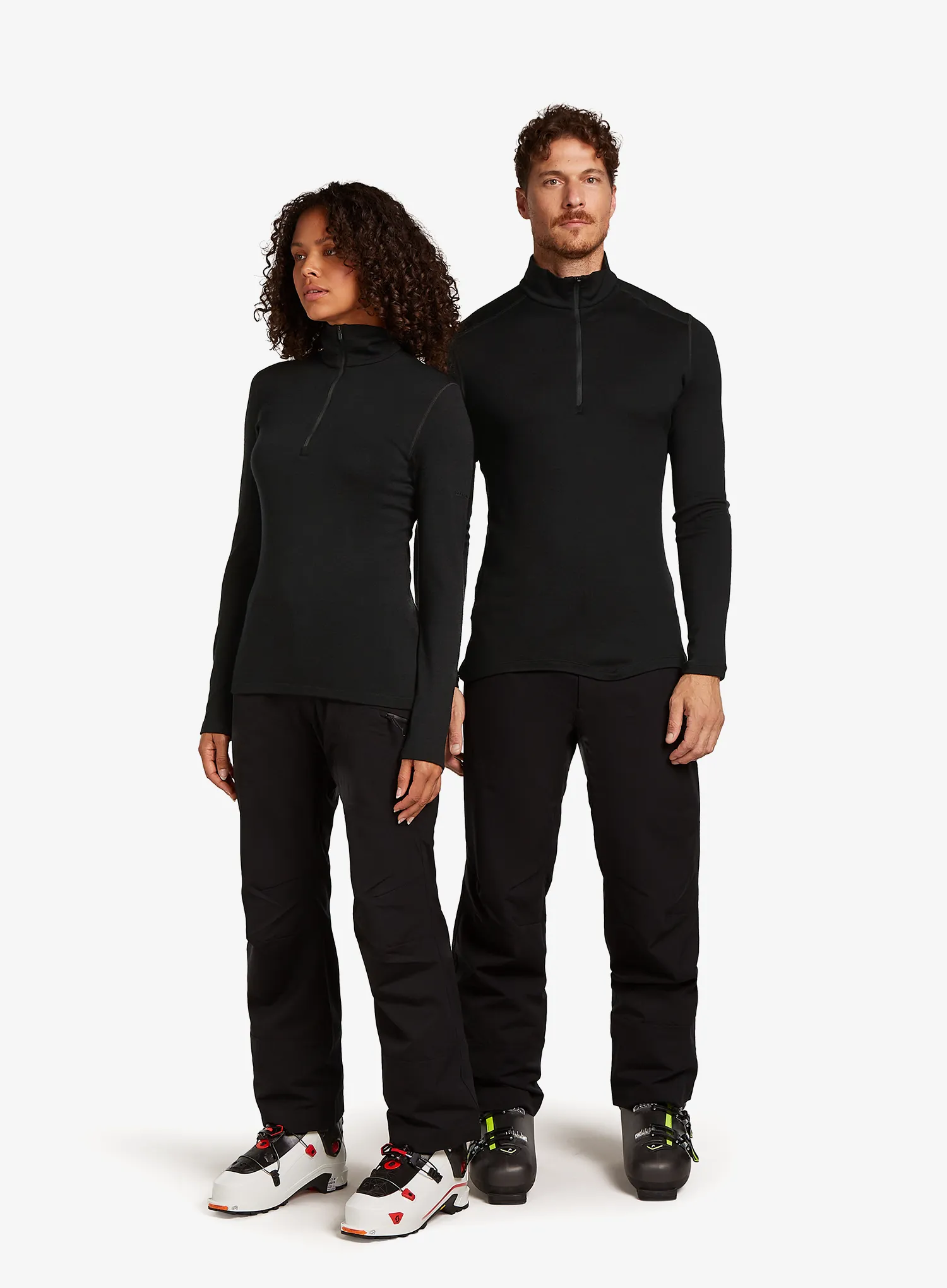 Termoaktivna dukserica Icebreaker 260 Tech L/S Half Zip - black