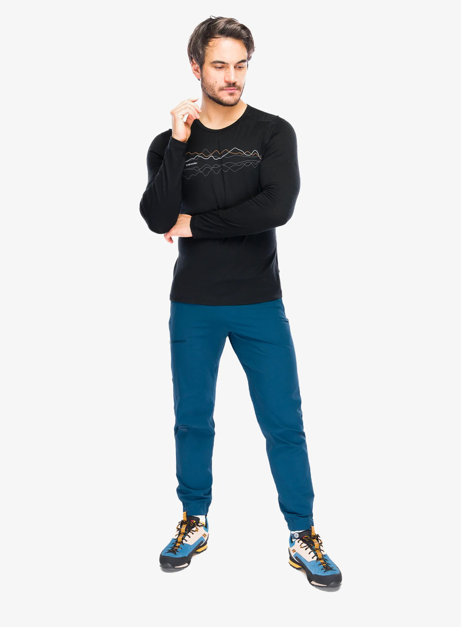 Termoaktivna dukserica Icebreaker Merino 200 Oasis LS Crewe Icebreaker - black