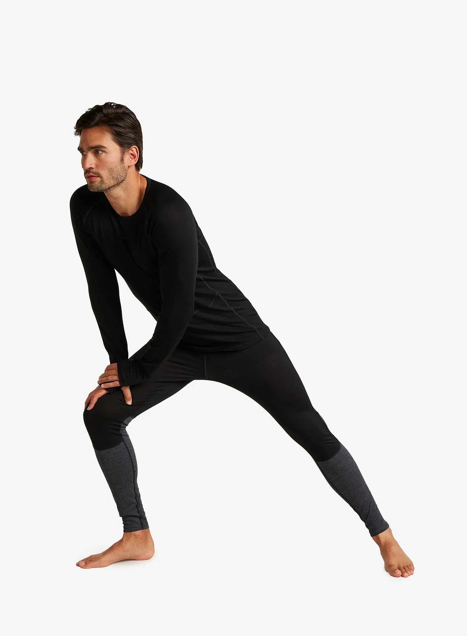 Termoaktivna dukserica Icebreaker Merino 200 ZoneKnit LS Crewe - black