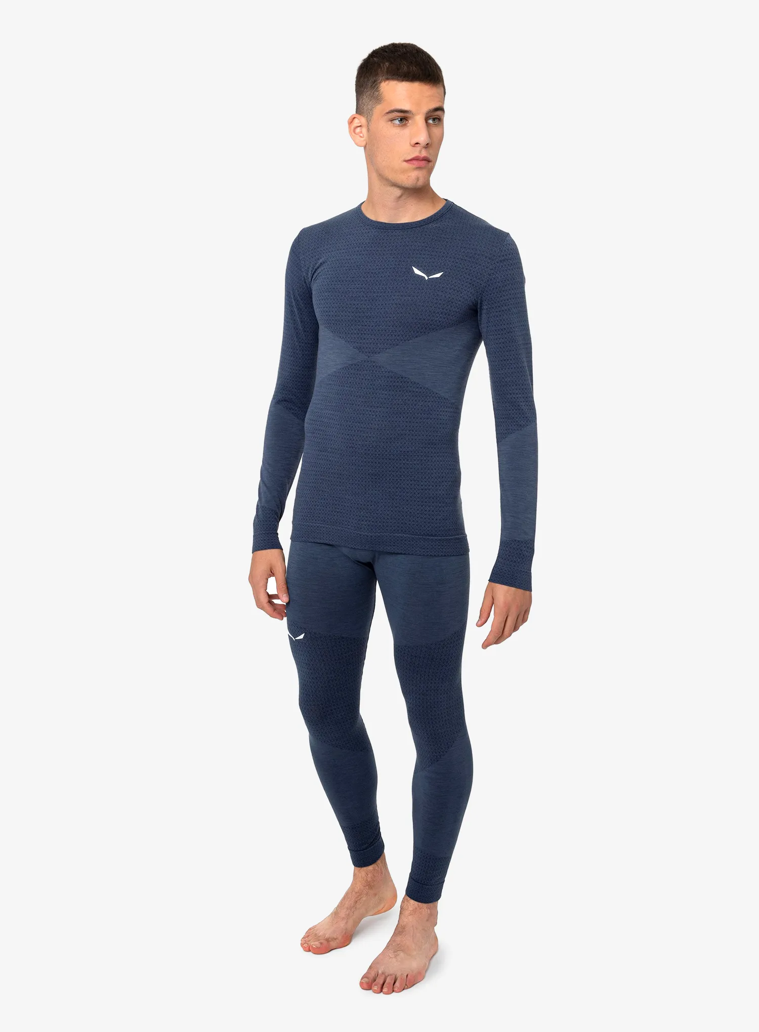 Termoaktivna dukserica Salewa Zebru Medium Warm AMR L/S Tee - dark denim