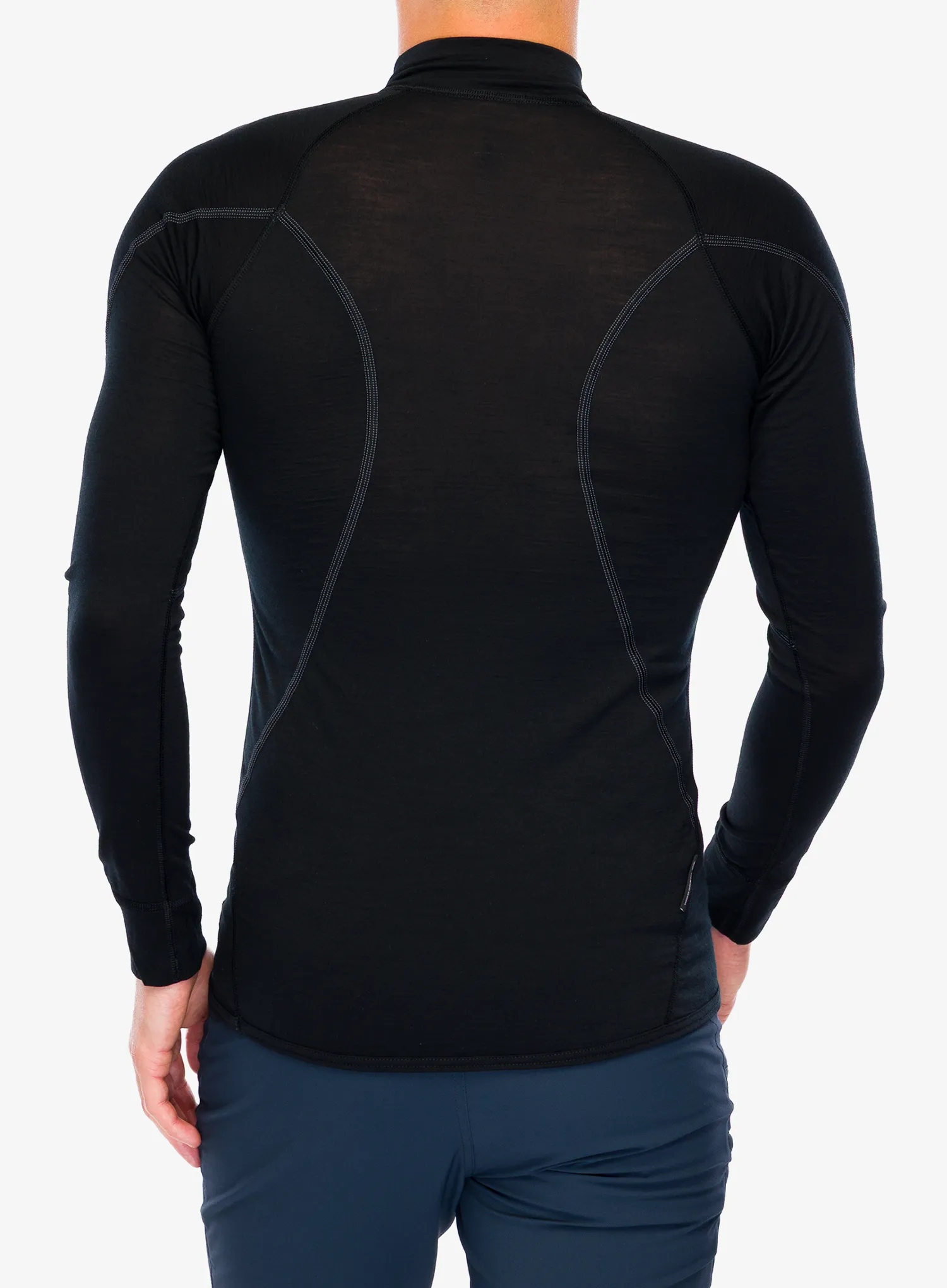 Termoaktivna dukserica Sensor Merino Active Tee LS Zip - black