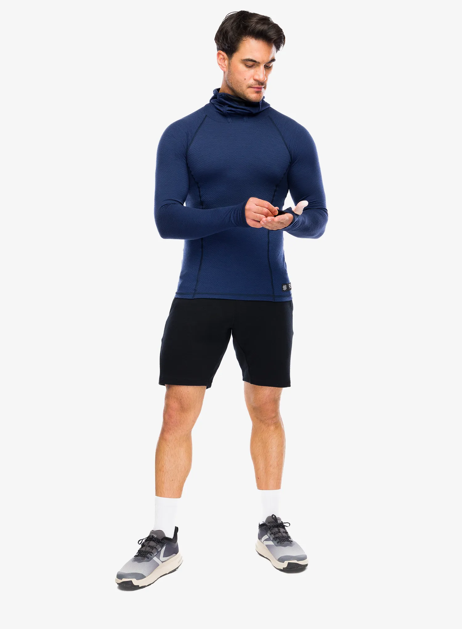 Termoaktivna dukserica Sensor Merino DF Tee L/S Hooded - deep blue