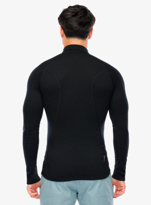 Termoaktivna dukserica Sensor Merino DF Tee L/S Zip - black