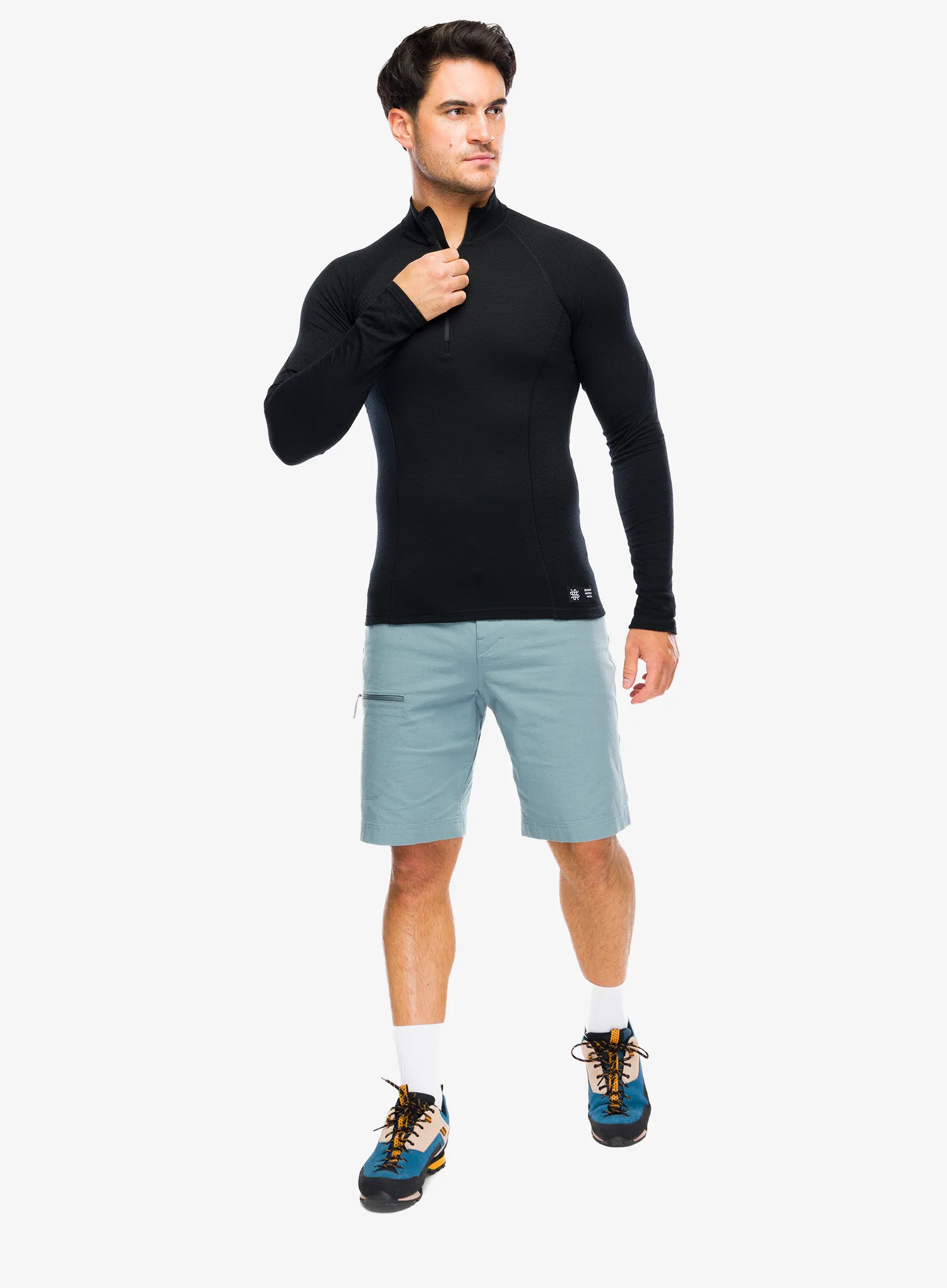 Termoaktivna dukserica Sensor Merino DF Tee L/S Zip - black