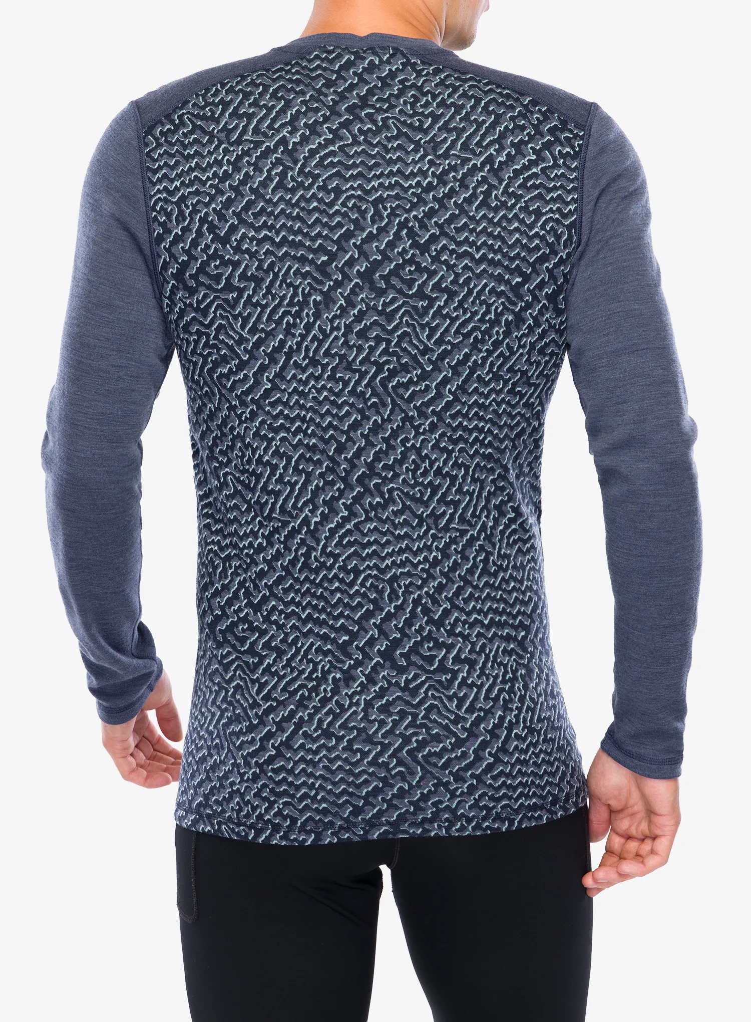 Termoaktivna dukserica Smartwool Classic Thermal Merino Base Layer Crew Boxed - nightfall retro line