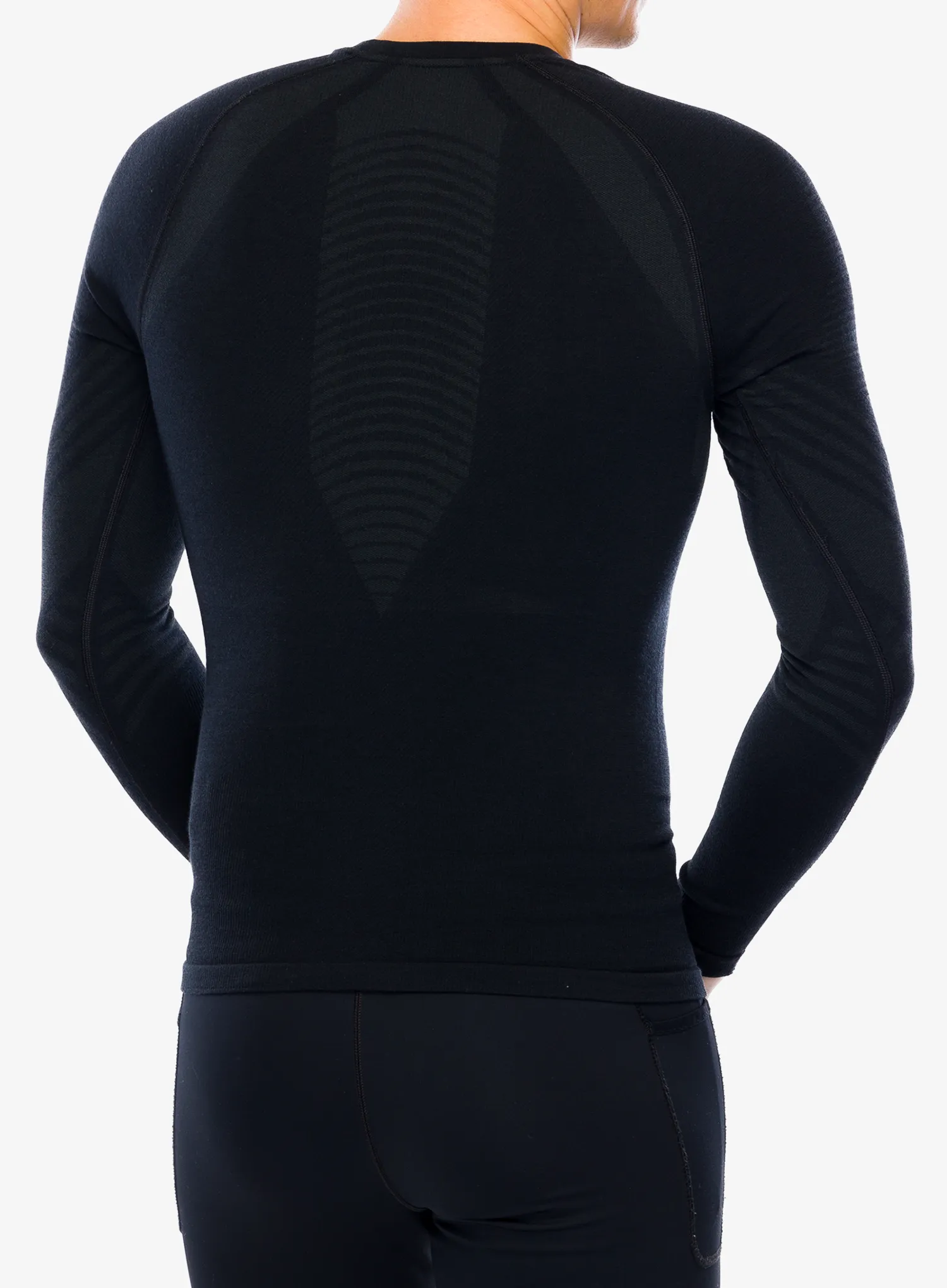 Termoaktivna dukserica Smartwool Intraknit Active Base Layer Crew - black/black