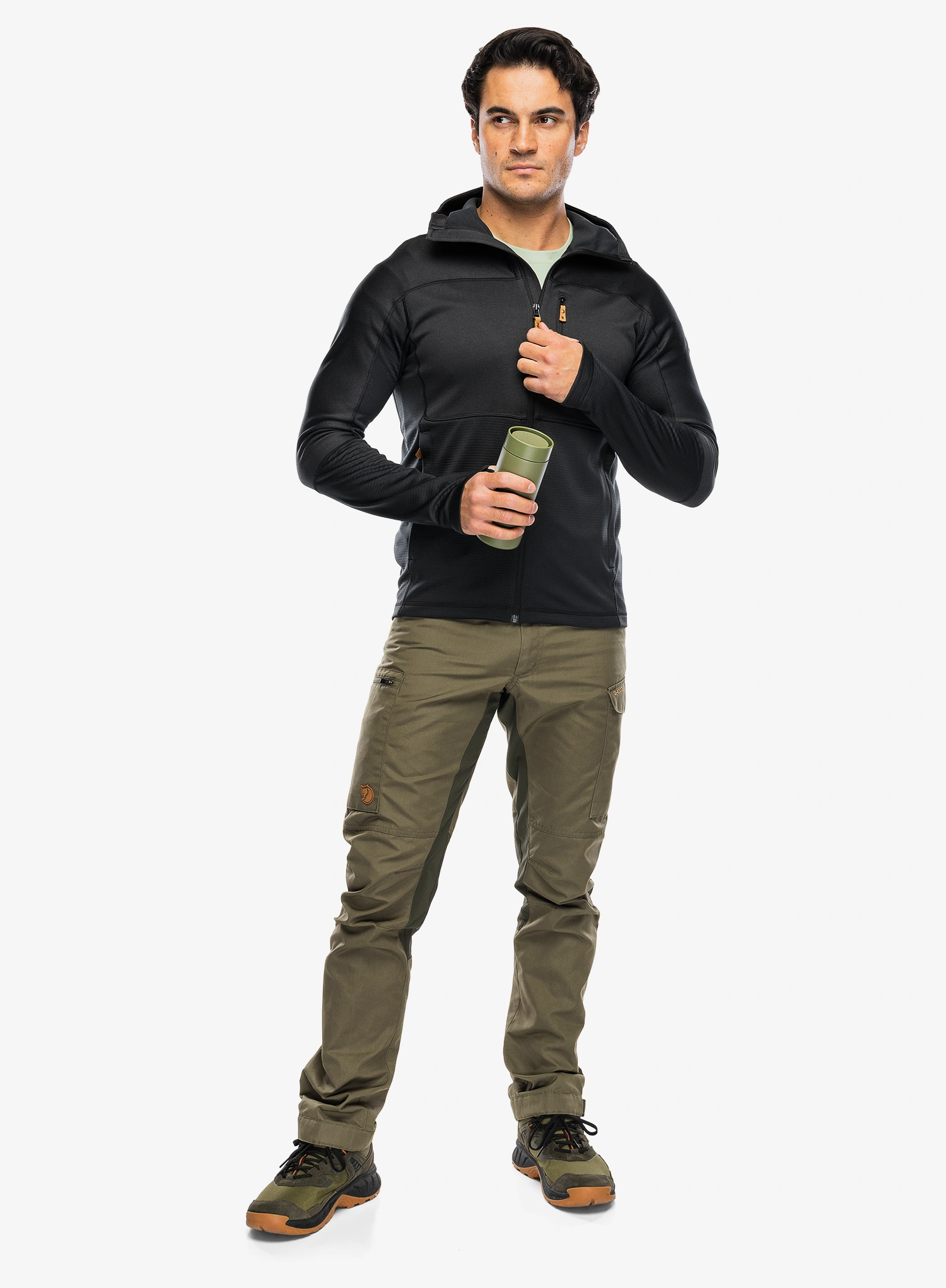 Trekking dukserica Fjallraven Abisko Trail Fleece - black