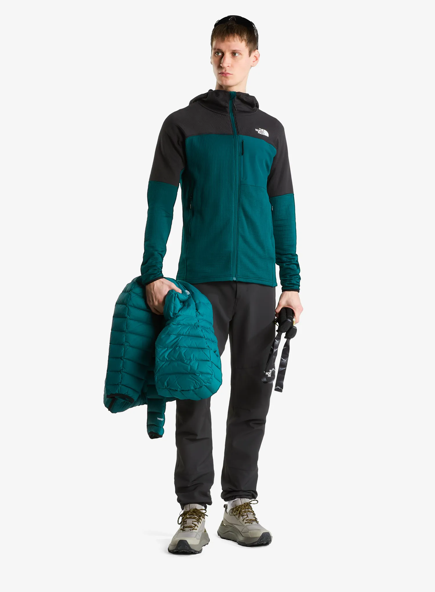 Trekking dukserica The North Face Polartec Powergrid Stormgap Hoodie - pacific teal/tnf black