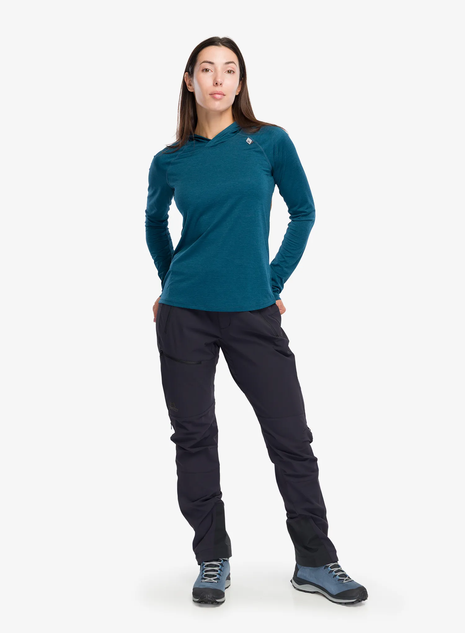 Ženska penjačka dukserica Mountain Equipment Glace Hooded Top - majolica blue