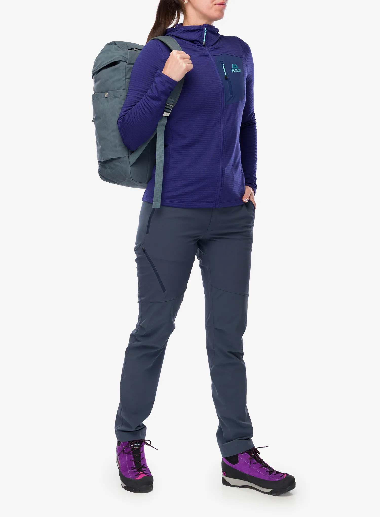 Ženska penjačka dukserica Mountain Equipment Lumiko Hooded Jacket - amethyst/medieval