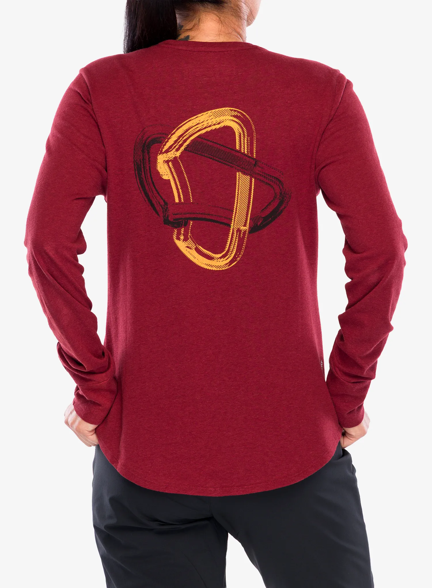 Ženska penjačka dukserica Salewa Lavaredo Hemp L/S Tee - syrah