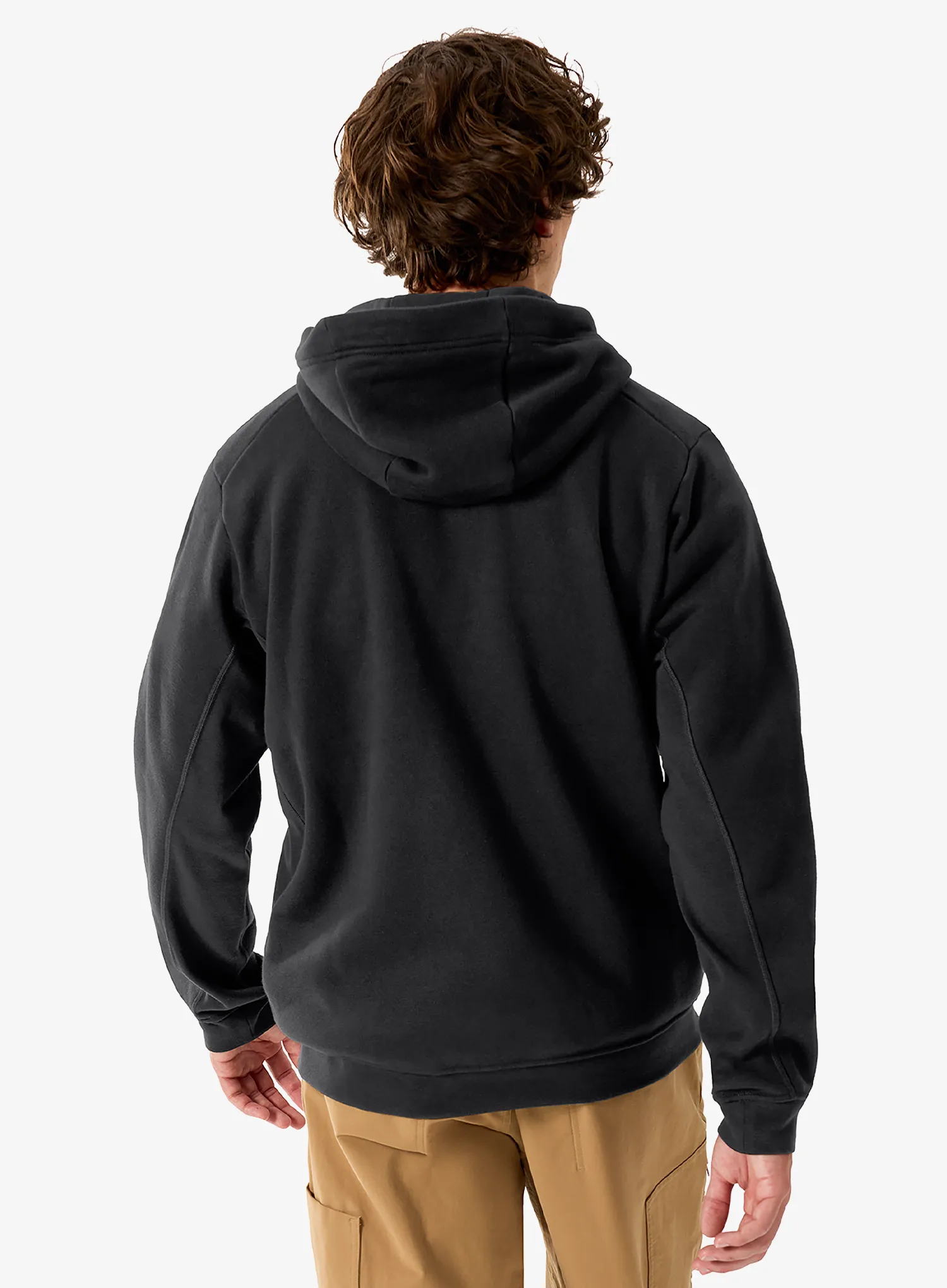 Majica s kapuljačom Arcteryx Emblem Fleece Full-Zip Hoody - black