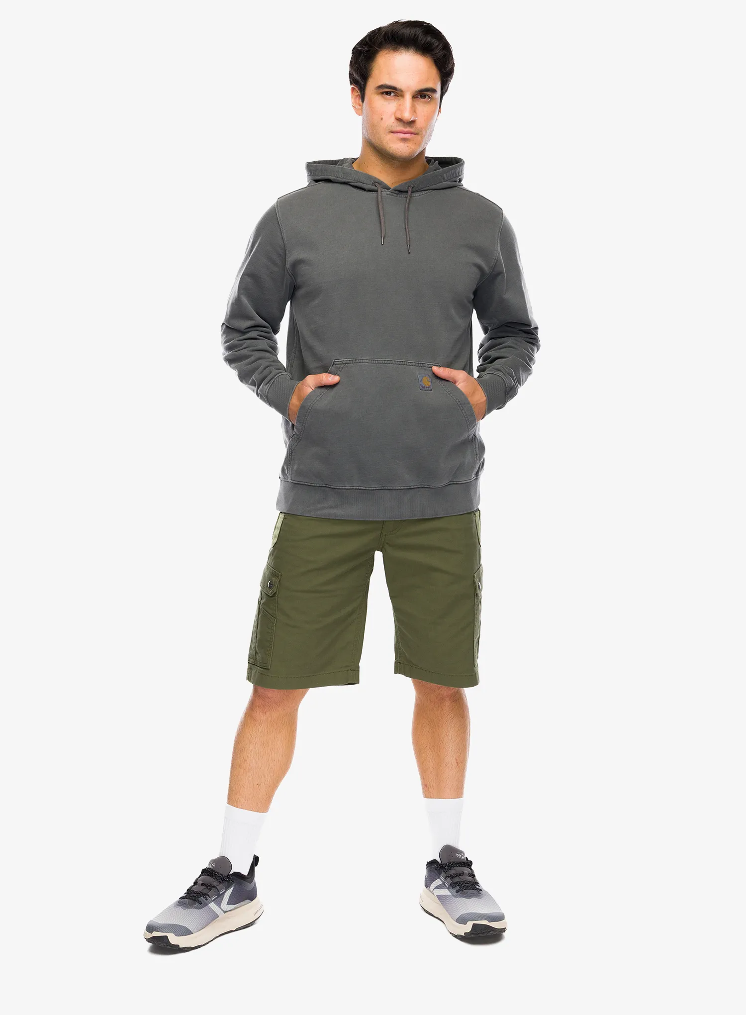 Majica s kapuljačom Carhartt Durham Garment Dyed Logo Sweatshirt - shadow