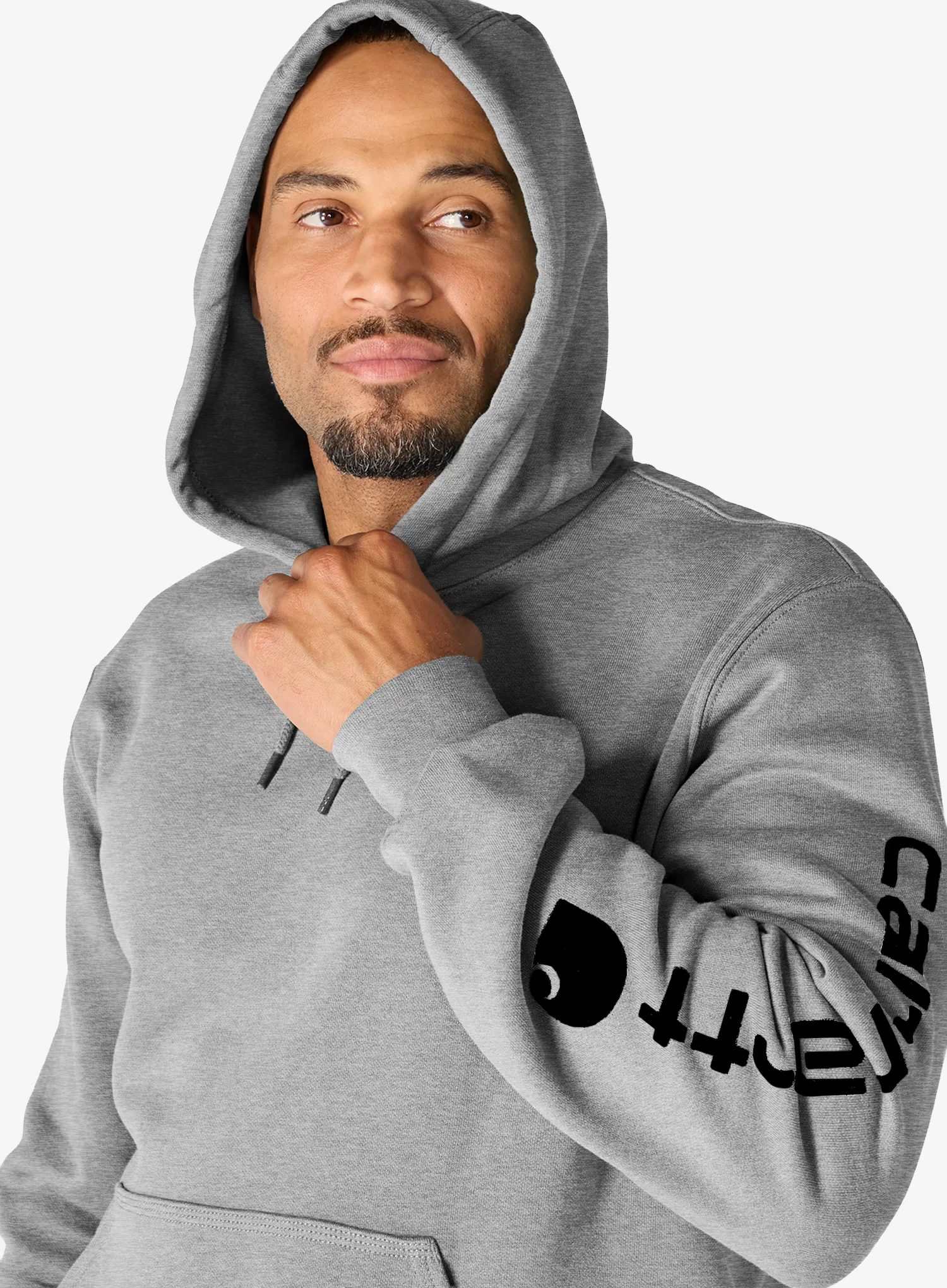 Majica s kapuljačom Carhartt Iconic K288 Logo Sweatshirt - heather gray/black