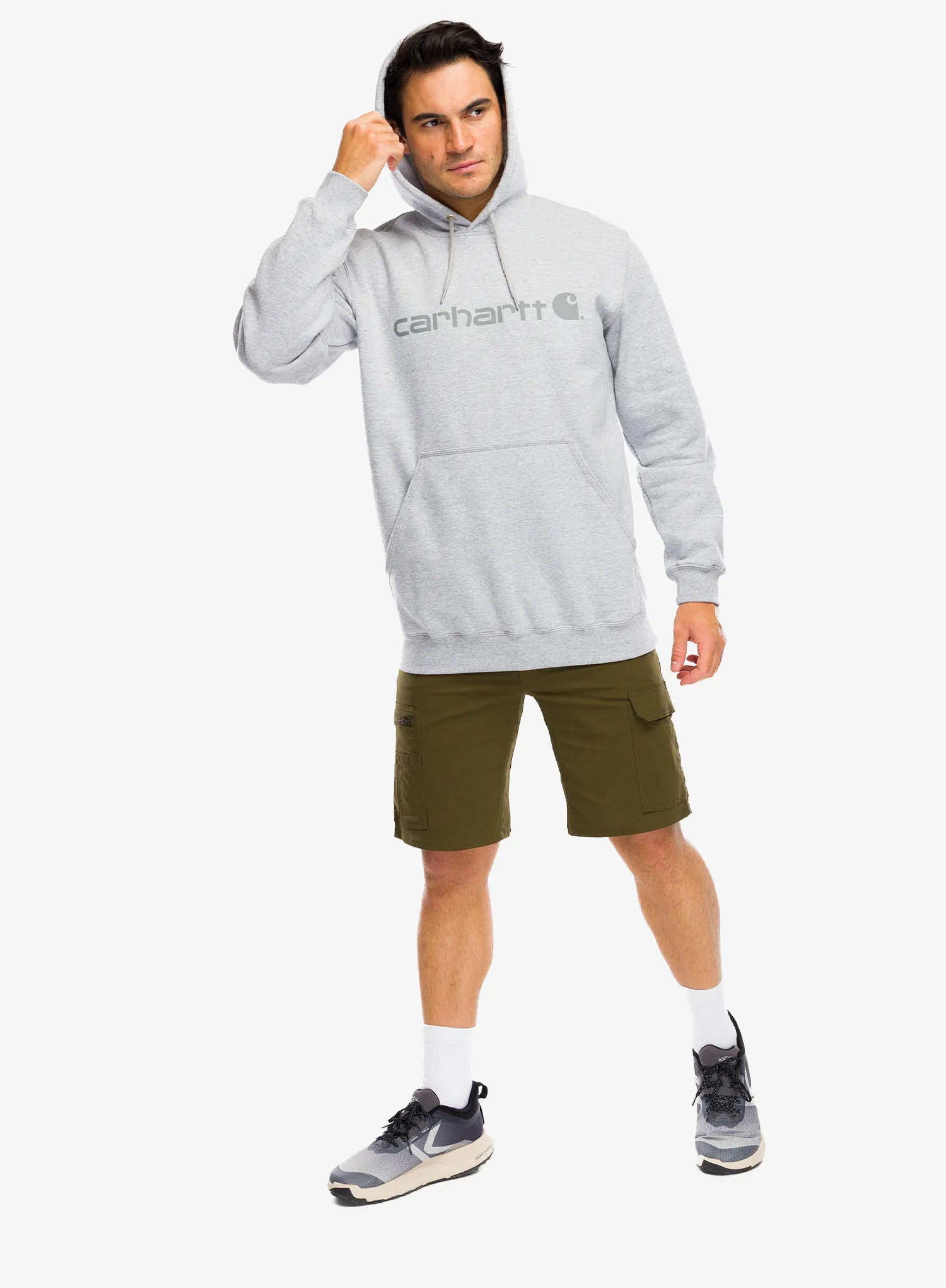 Majica s kapuljačom Carhartt Marquette Logo Sweatshirt - heather gray/gray