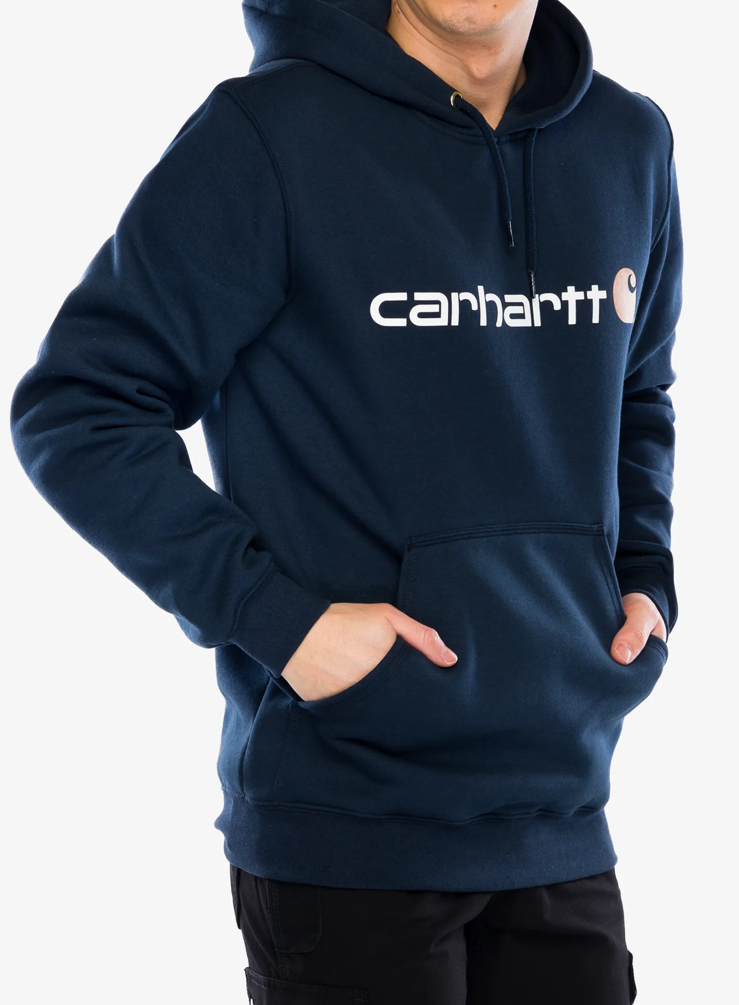 Majica s kapuljačom Carhartt Signature Logo Sweatshirt - new navy