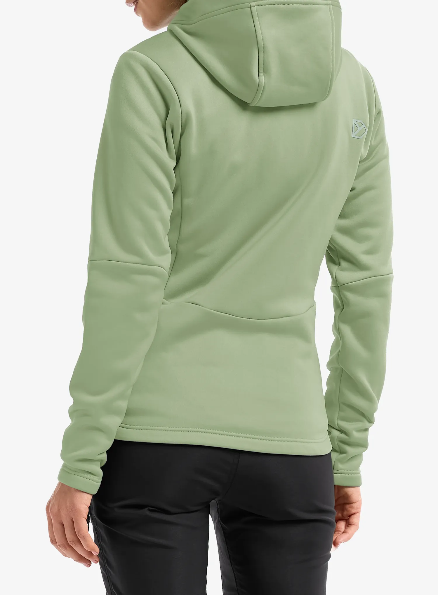 Dukserica s kapuljačom ženska Didriksons Anneli Fullzip 3 - light moss