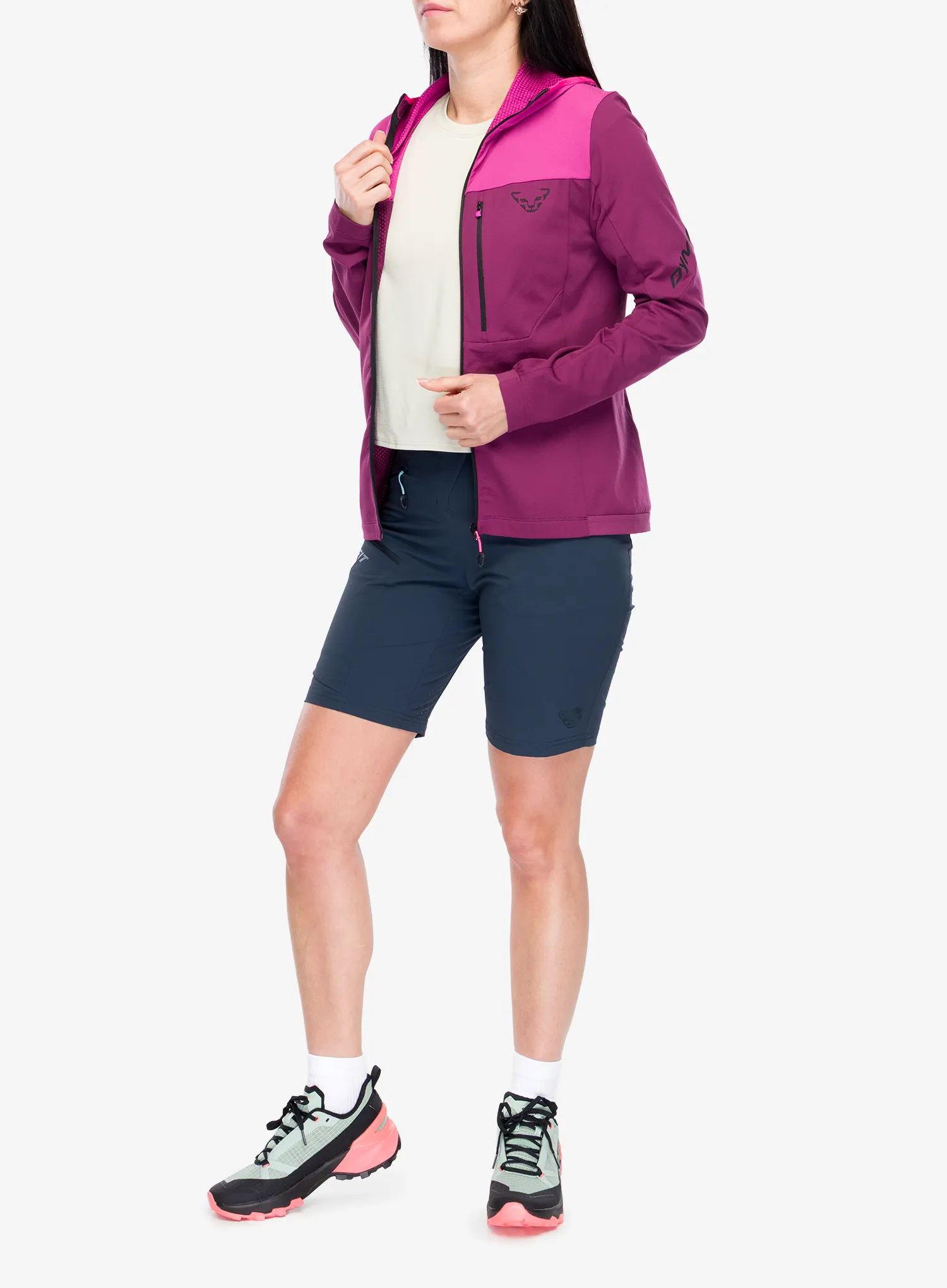 Dukserica s kapuljačom ženska Dynafit Traverse Thermal Hooded Jacket - magenta