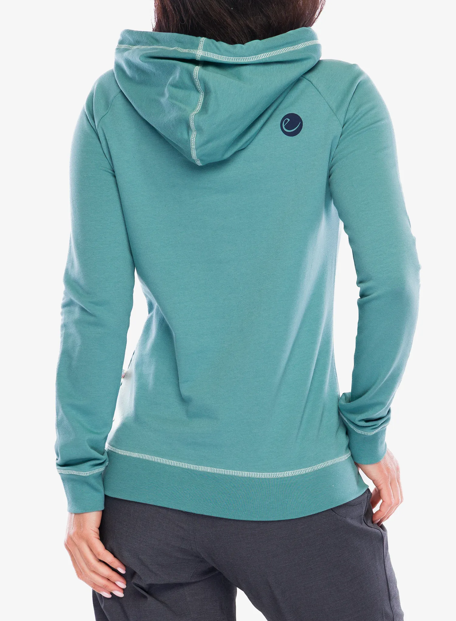 Dukserica s kapuljačom ženska Edelrid Tecu Hoody  - mineral blue