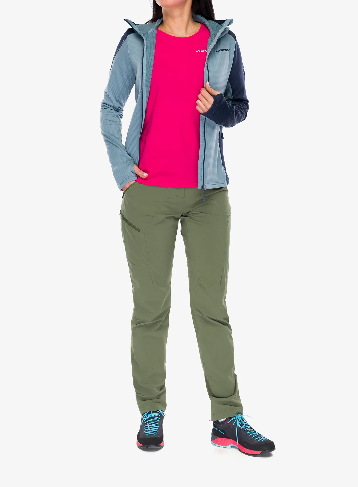 Dukserica s kapuljačom ženska La Sportiva Chill Thermal Hoody - limestone/night sky