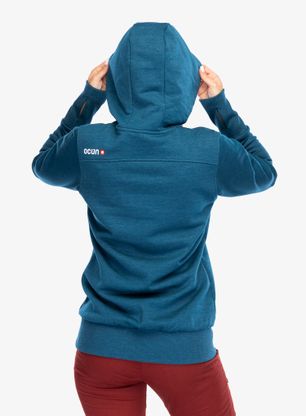 Dukserica s kapuljačom ženska Ocun Hoodie - blue opal/silverscone