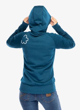 Dukserica s kapuljačom ženska Ocun Hoodie Zipper - blue opal/silverscone