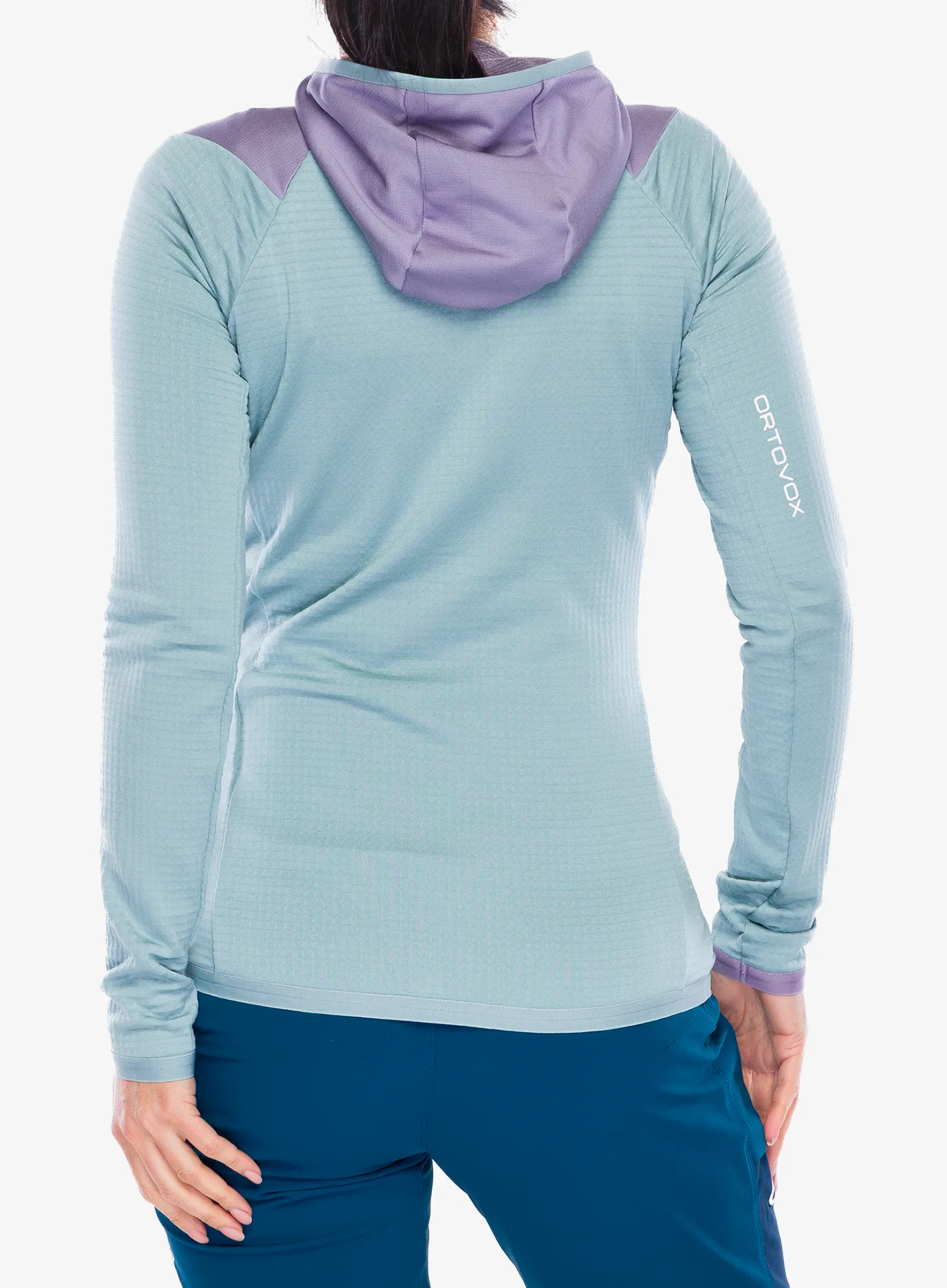 Dukserica s kapuljačom ženska Ortovox Fleece Grid Hoody - glacier grey
