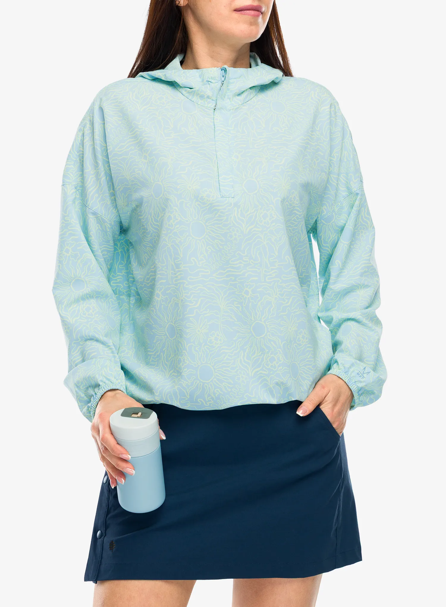Dukserica s kapuljačom ženska Royal Robbins Salathe Sun Hoodie L/S - skyway solar pt
