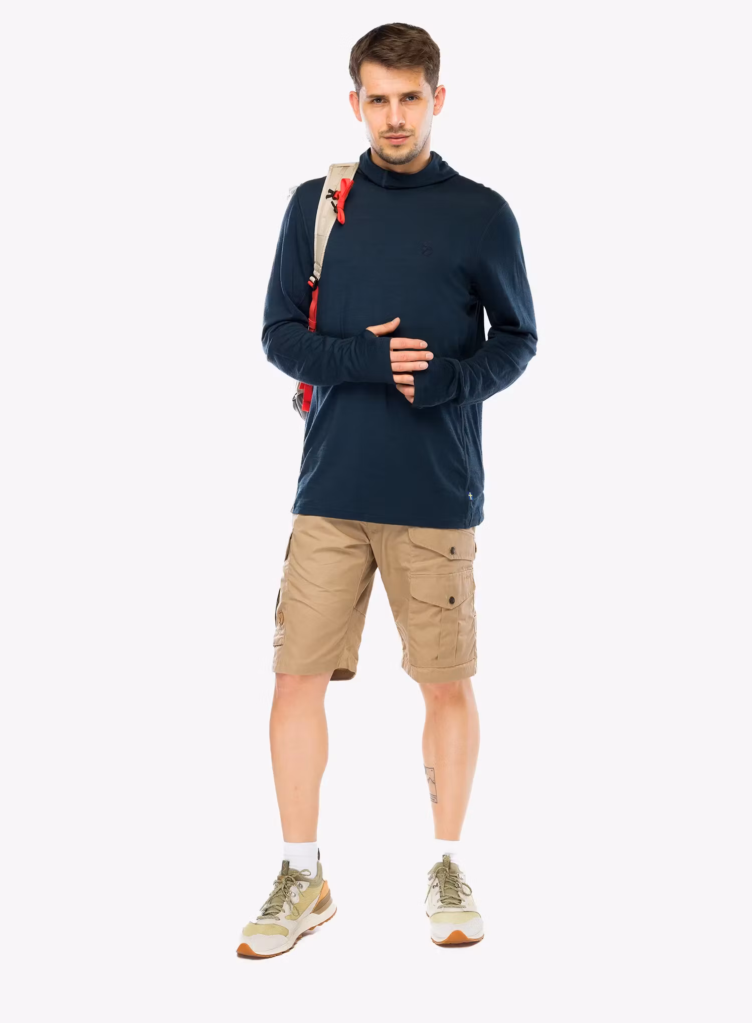 Majica s kapuljačom Fjallraven Abisko Wool Hoodie - dark navy