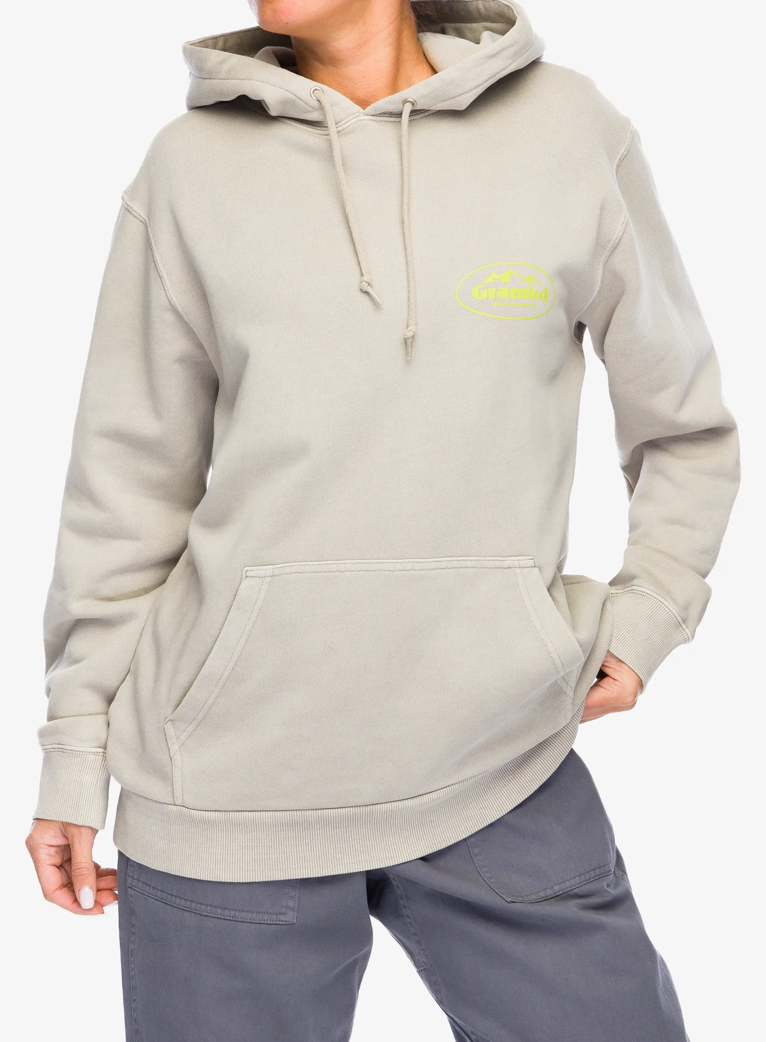 Majica s kapuljačom Gramicci Mountaineering Hooded Sweatshirt - pigment oat