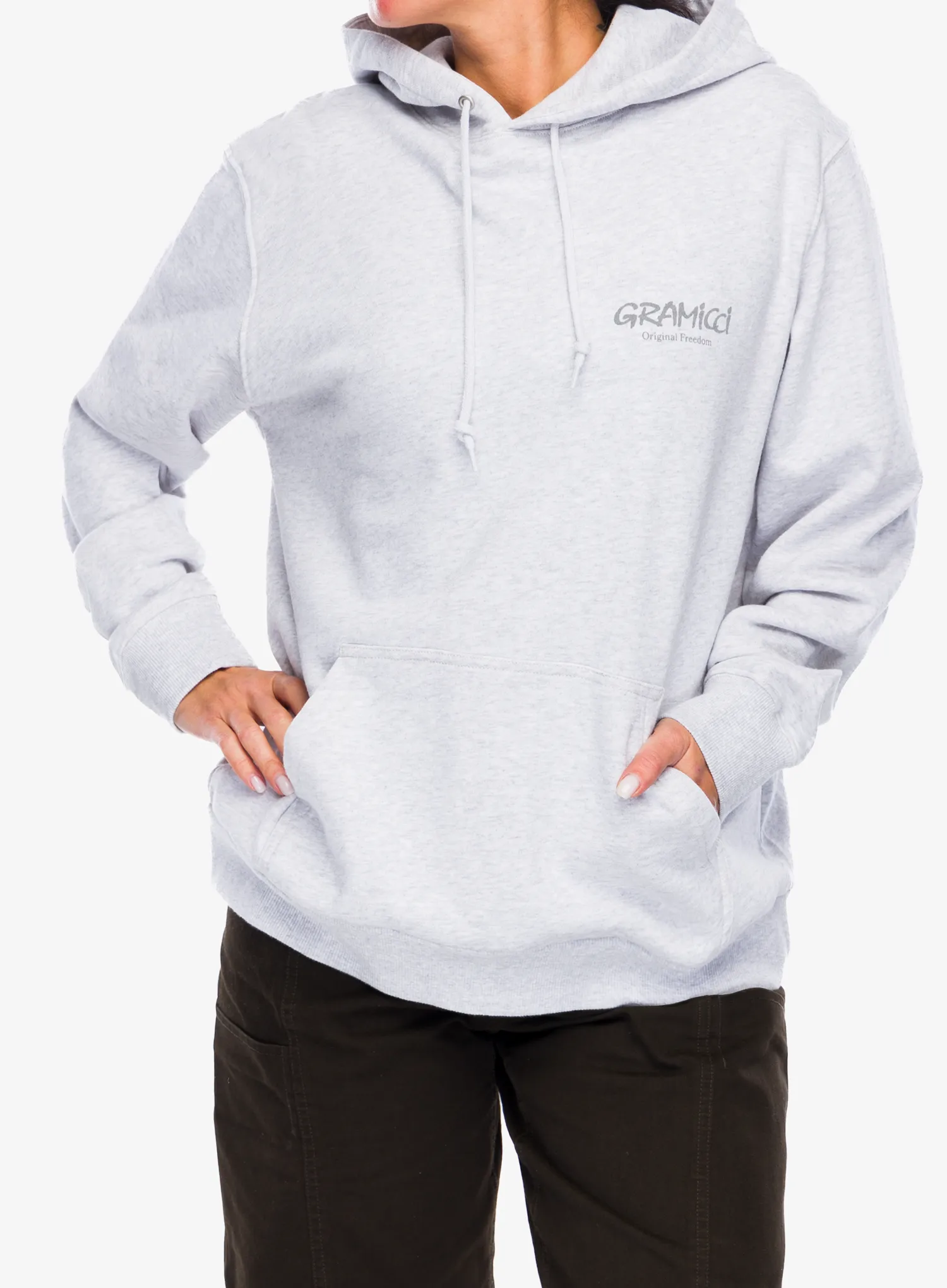 Majica s kapuljačom Gramicci Original Freedom Hooded Sweatshirt - grey heather