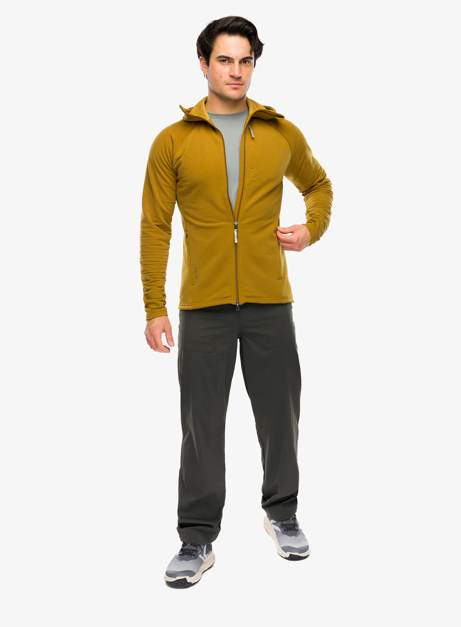 Majica s kapuljačom Houdini Aero Houdi - greenish gold