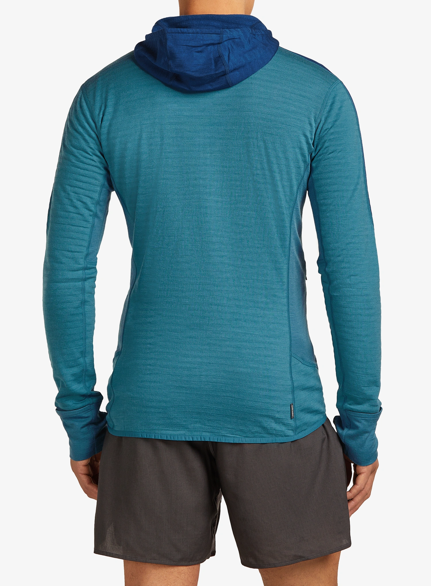 Majica s kapuljačom Icebreaker Merino Blend 300 RealFleece Descender LS Zip Hoodie - topaz/atlantis/cb
