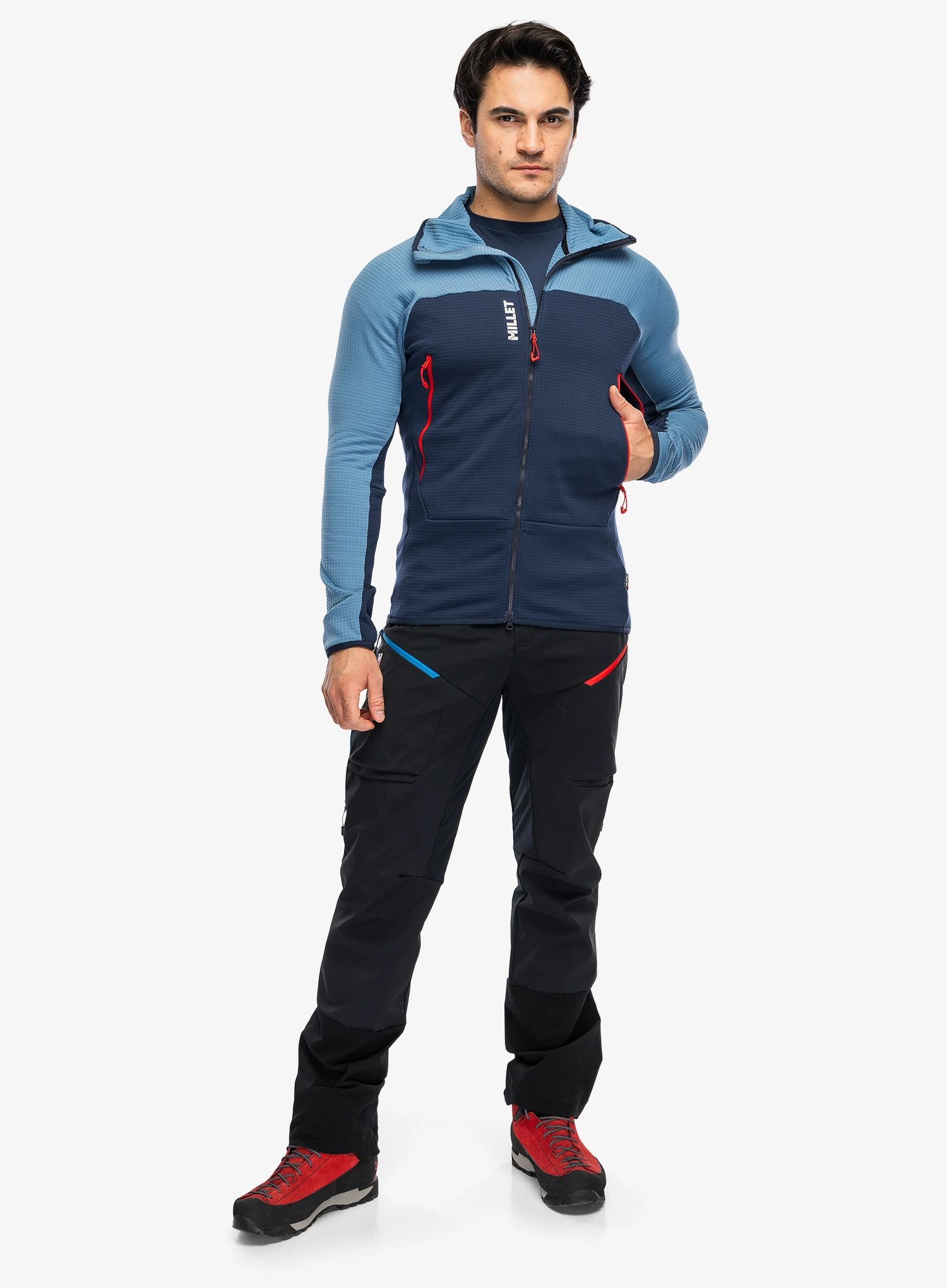 Majica s kapuljačom Millet Fusion Grid Hoodie - coronet blue/saphir