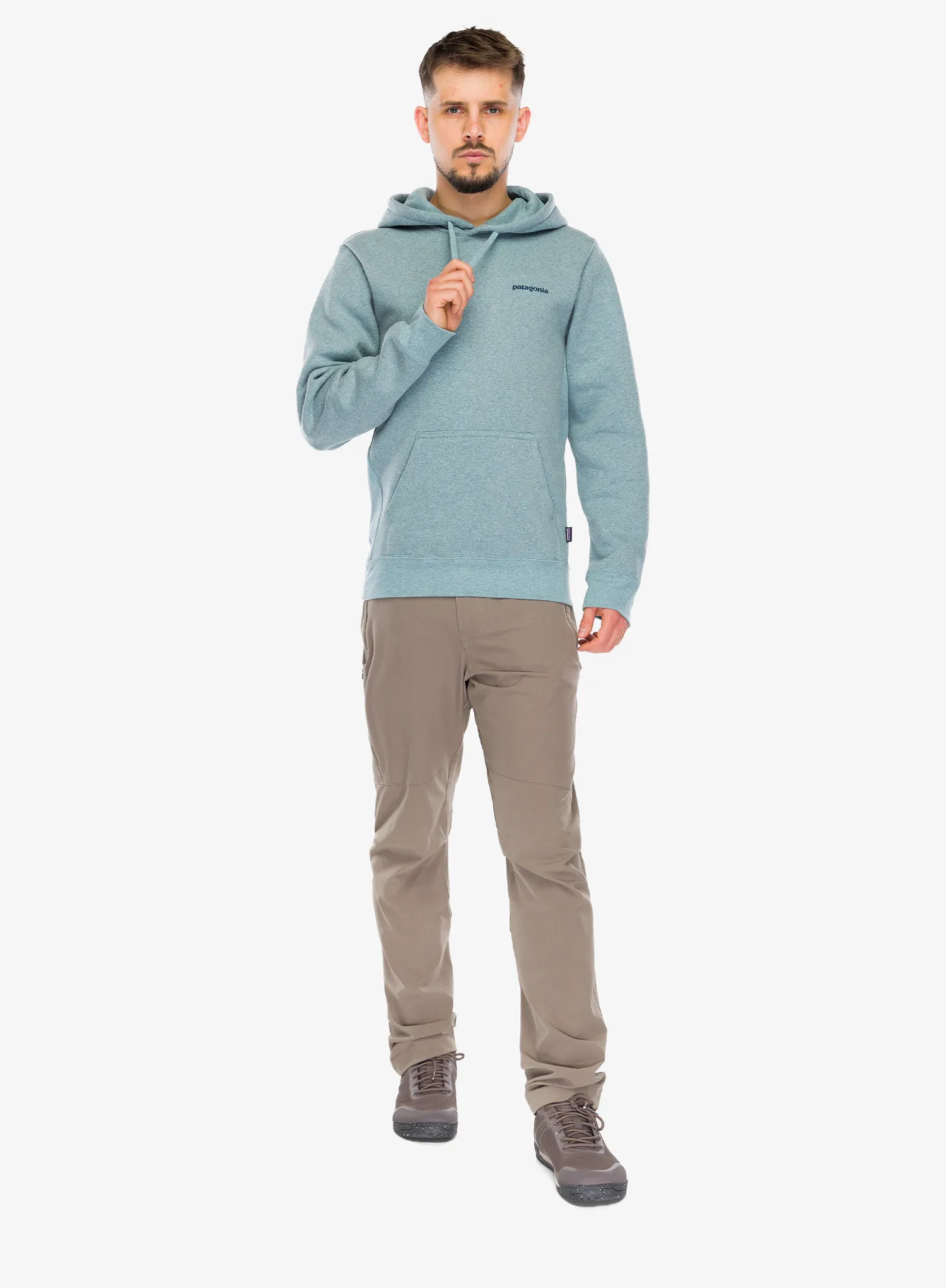 Majica s kapuljačom Patagonia Boardshort Logo Uprisal Hoody - blue sage