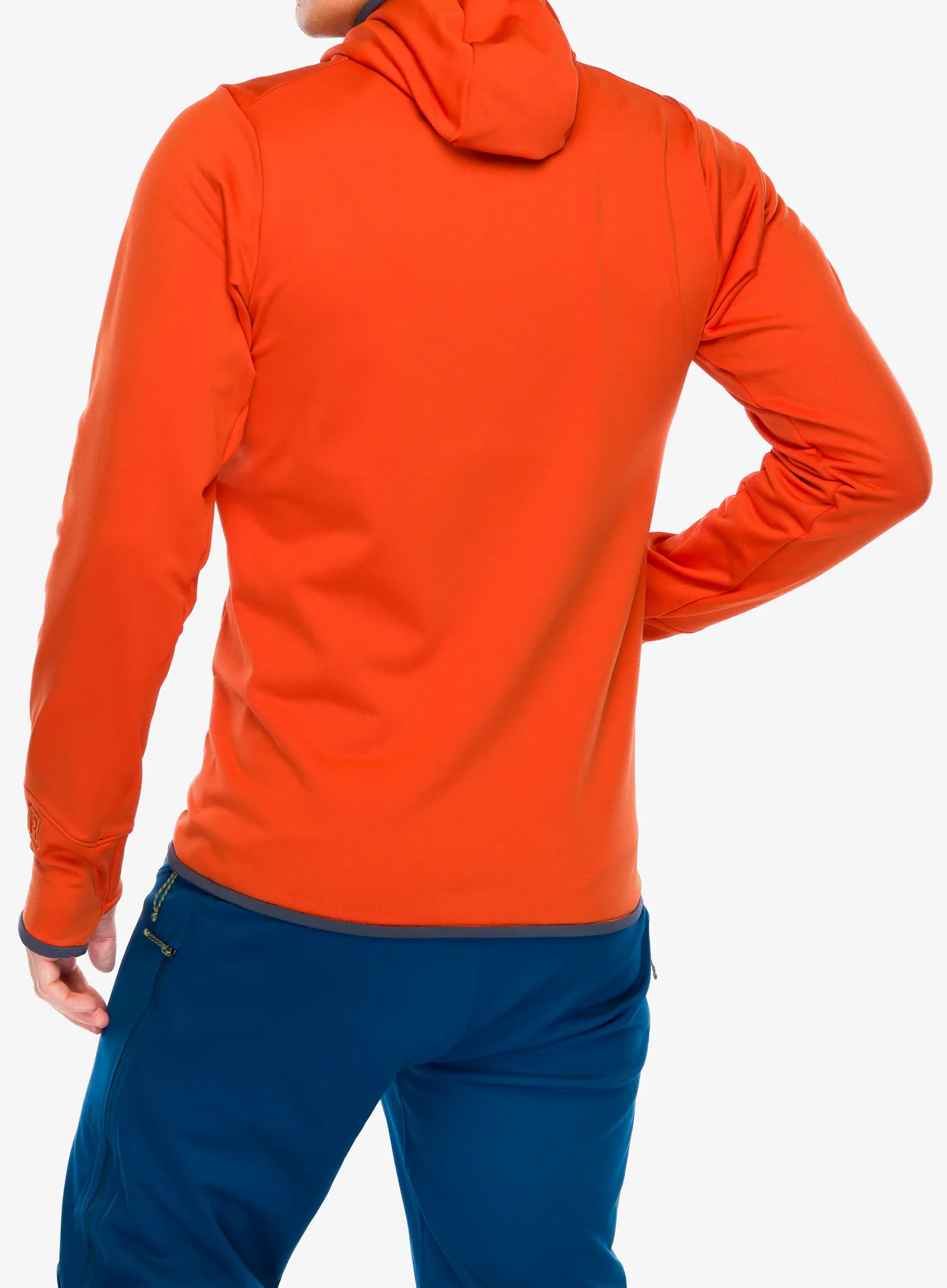 Majica s kapuljačom Patagonia R1 Thermal Full-Zip Hoody - pollinator orange