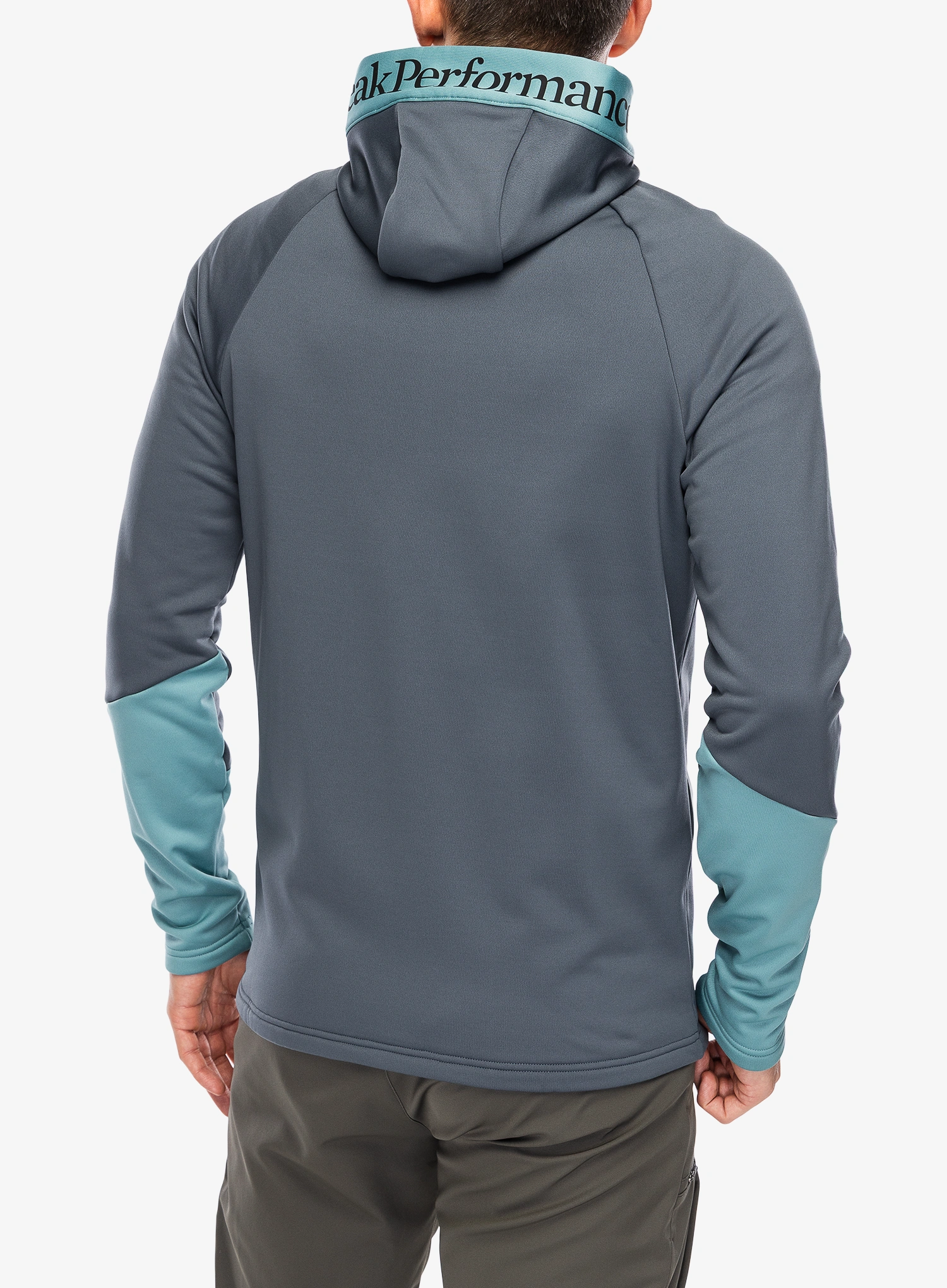 Majica s kapuljačom Peak Performance Rider Essentials Zip Hood - mountain mist/deluded vision