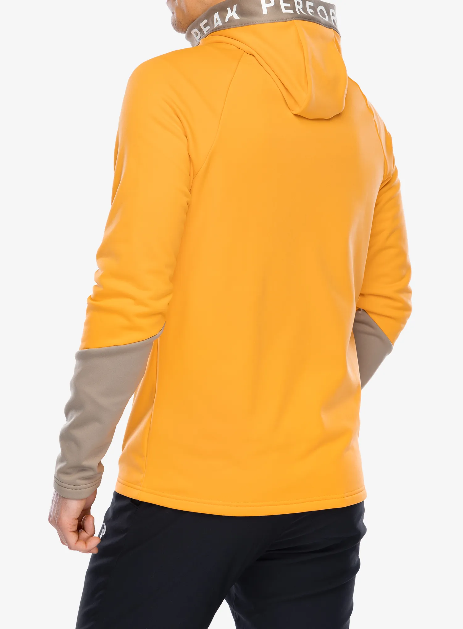 Majica s kapuljačom Peak Performance Rider Zip Hood - blazing orange/avid beige